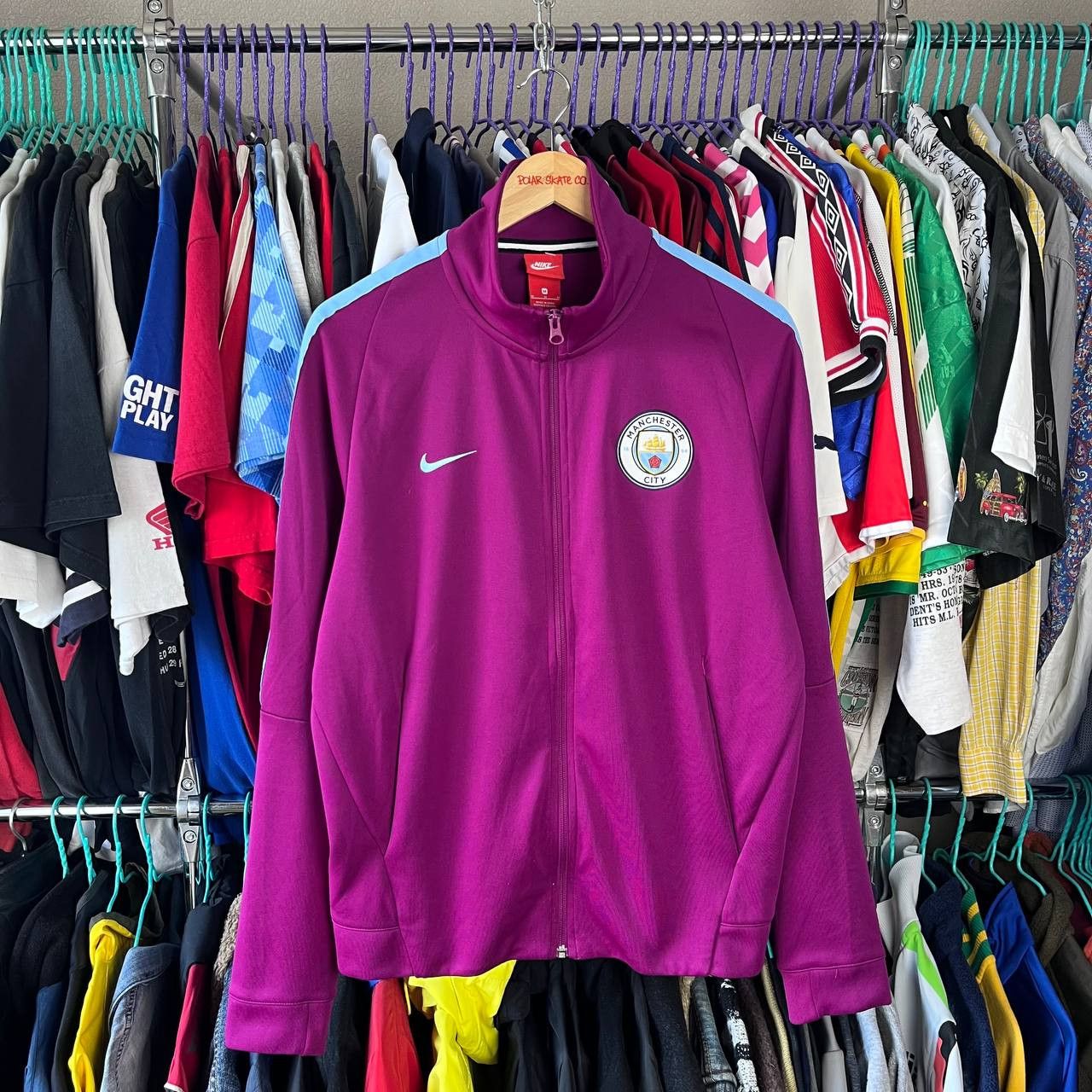 Nike Manchester City 2017/2018 Football Soccer Track Jacket Size US M / EU 48-50 / 2 - 2 Thumbnail