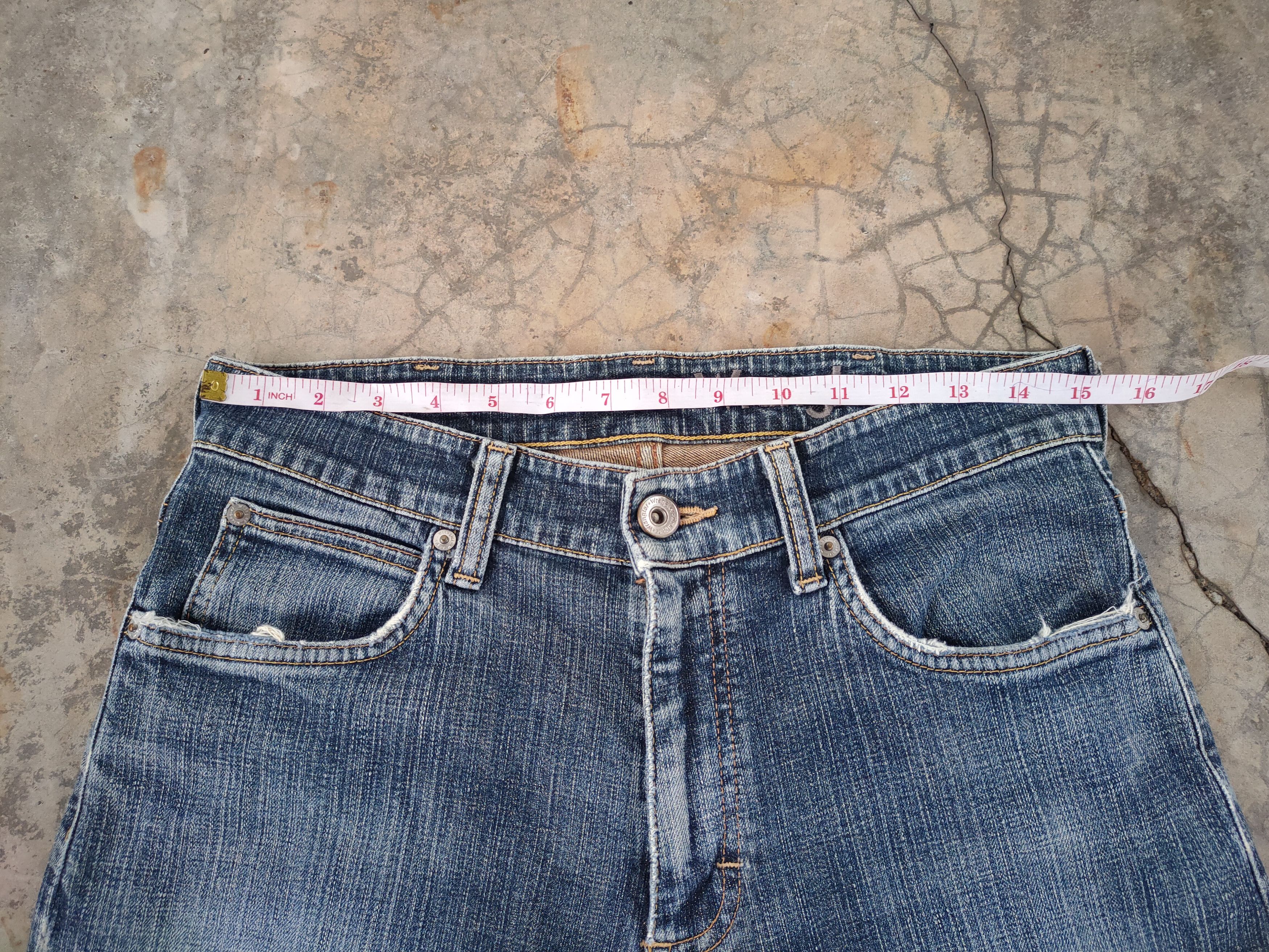 Wrangler W30 VINTAGE WRANGLER FADED DISTRESSED JEAN DENIM PANTS Size US 30 / EU 46 - 6 Thumbnail