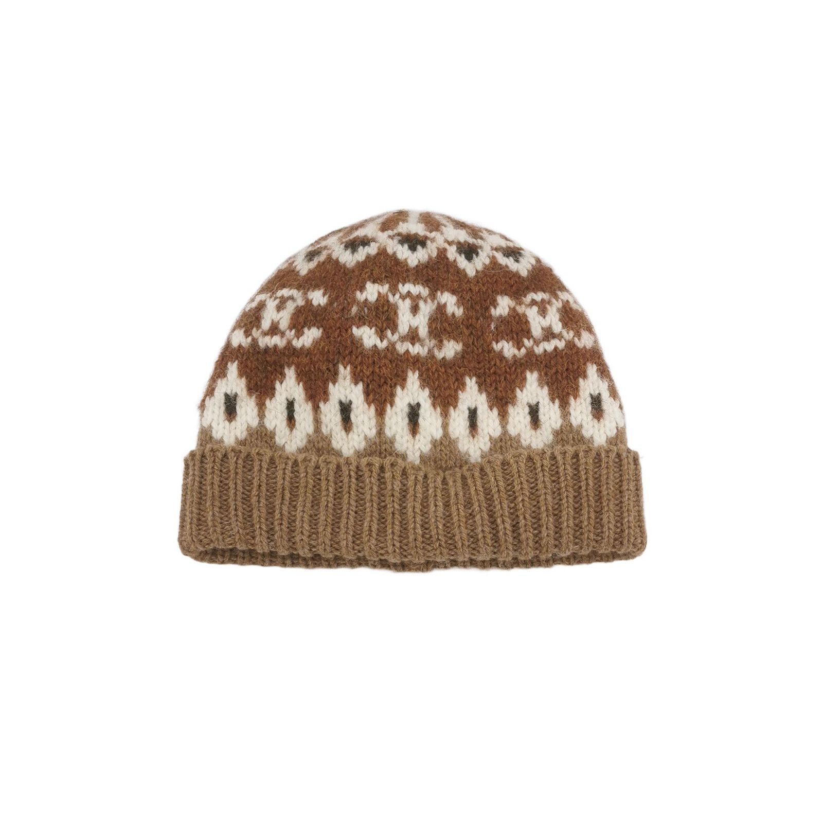 Celine Celine Triomphe Logo Knit Beanie One Size Size ONE SIZE - 1 Thumbnail