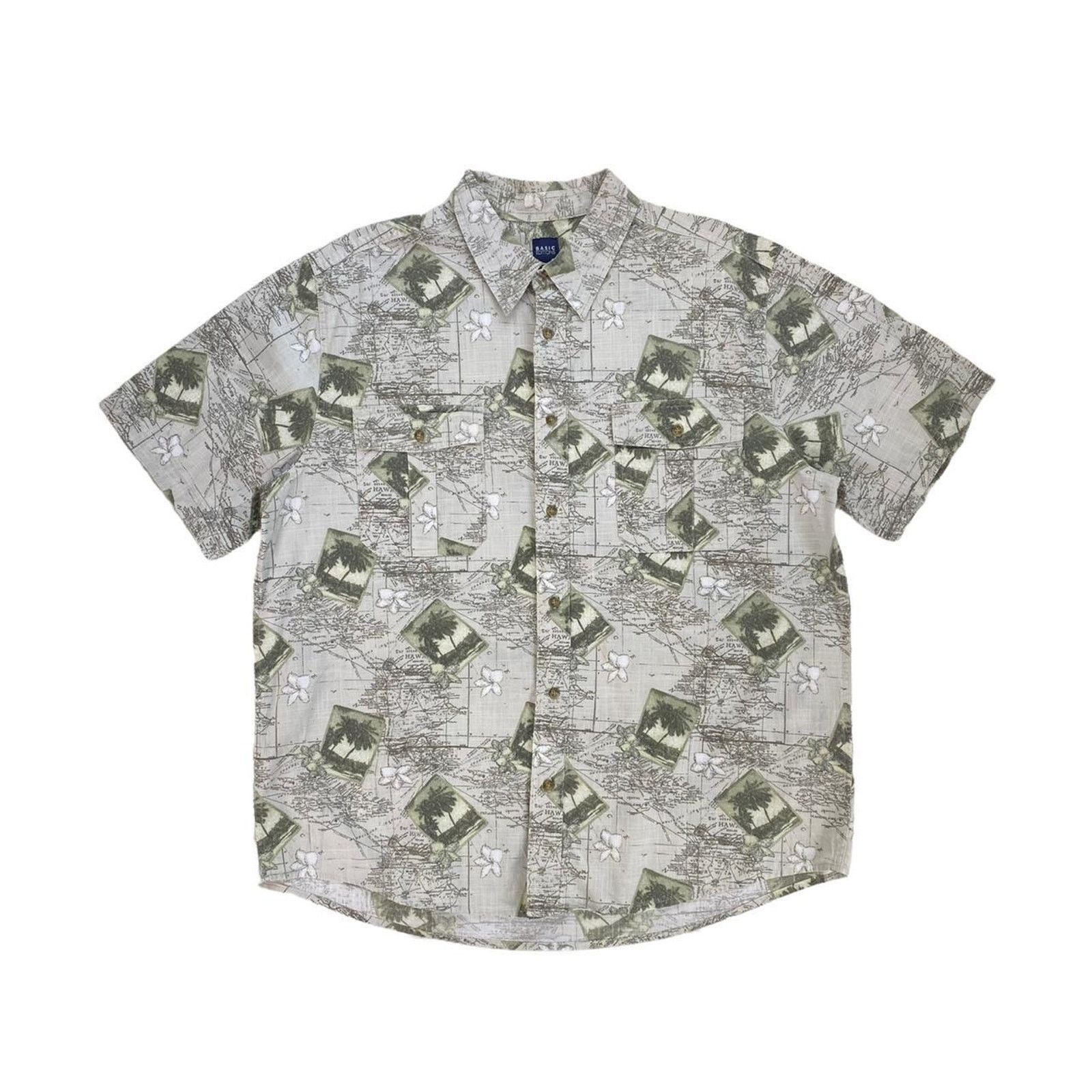 Basic Editions × Vintage Basic Editions Y2K Vintage Hawaiian Shirt Overshirt Size XL Size US XL / EU 56 / 4 - 1 Thumbnail