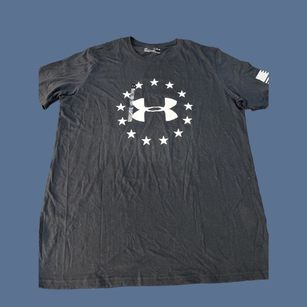 Under Armour Under Armour Men's T-Shirt Athletic UA Freedom Logo Short Sleeve Tee Black XL Mens Size US XL / EU 56 / 4 - 1 Thumbnail