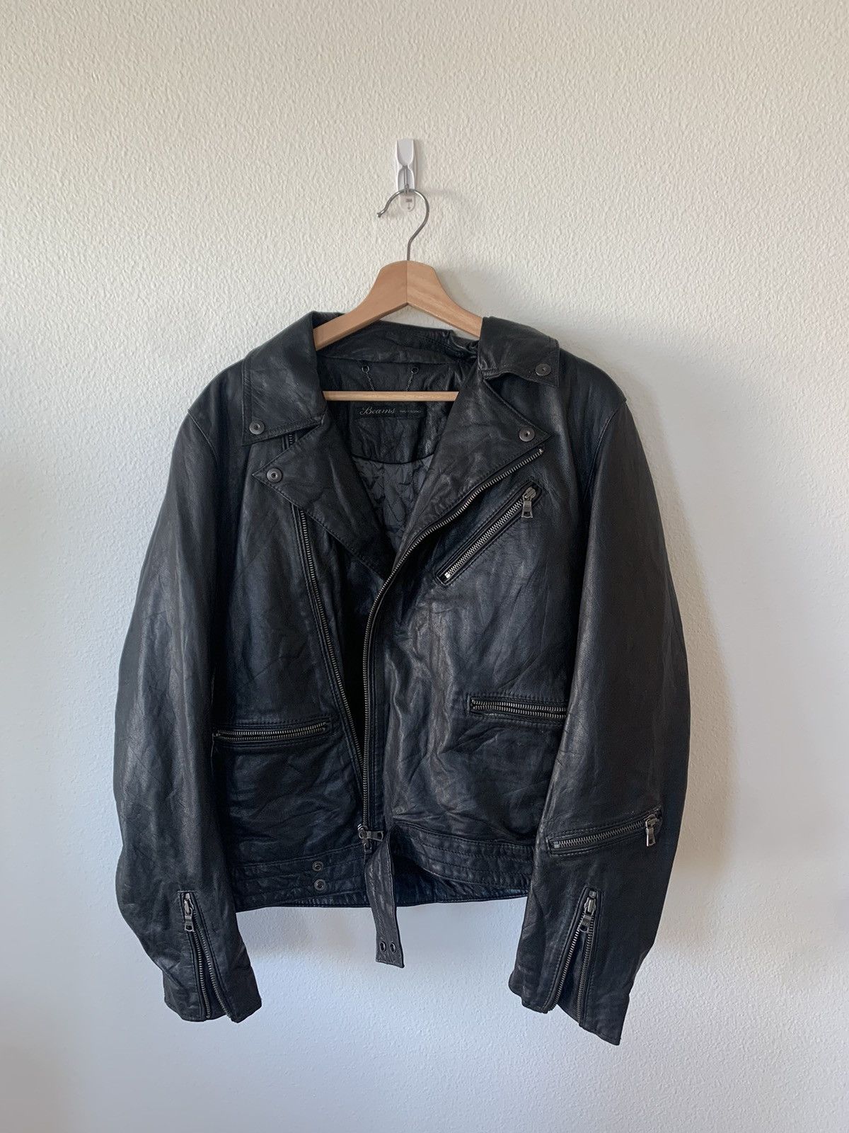 Beams plus leather biker jacket - threedaughtersproperties.com
