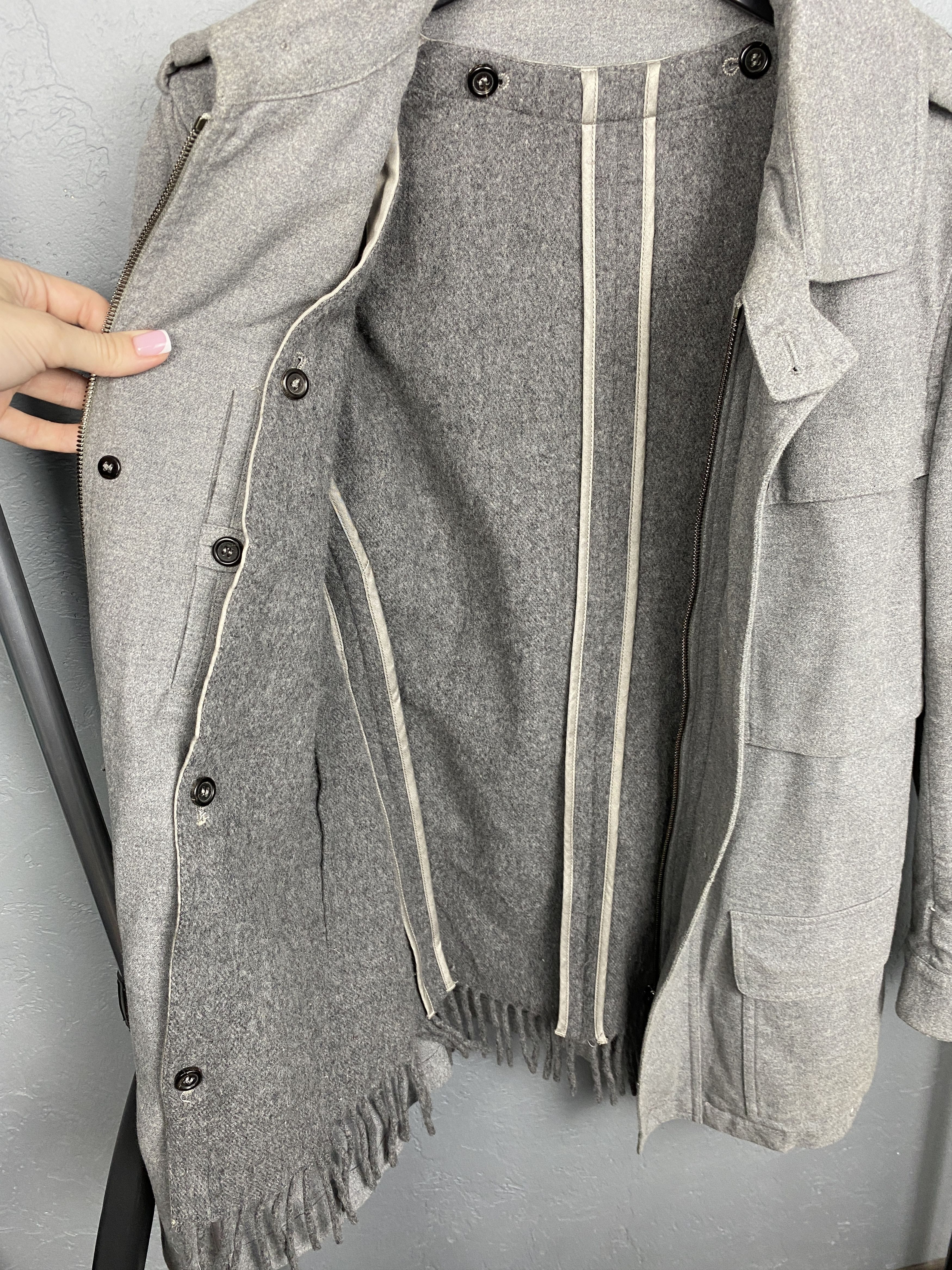 Yves Saint Laurent Yves Saint Laurent YSL Mens Wool Coat Jacket with lining Size US S / EU 44-46 / 1 - 8 Thumbnail