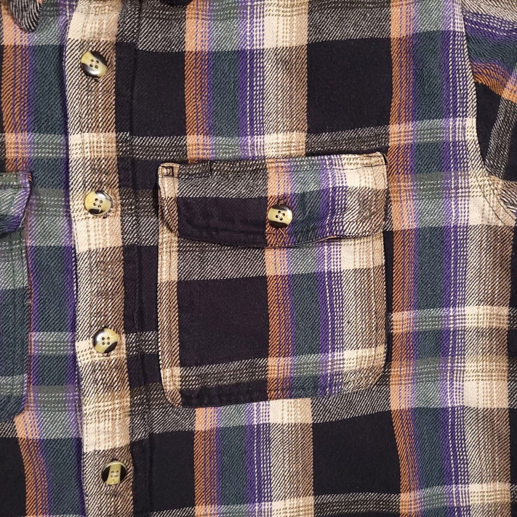 CO Sandy River Jeans Co Heavy Button Up Flannel Shacket Shirt Mens Large Workwear Shirt Size US L / EU 52-54 / 3 - 4 Thumbnail