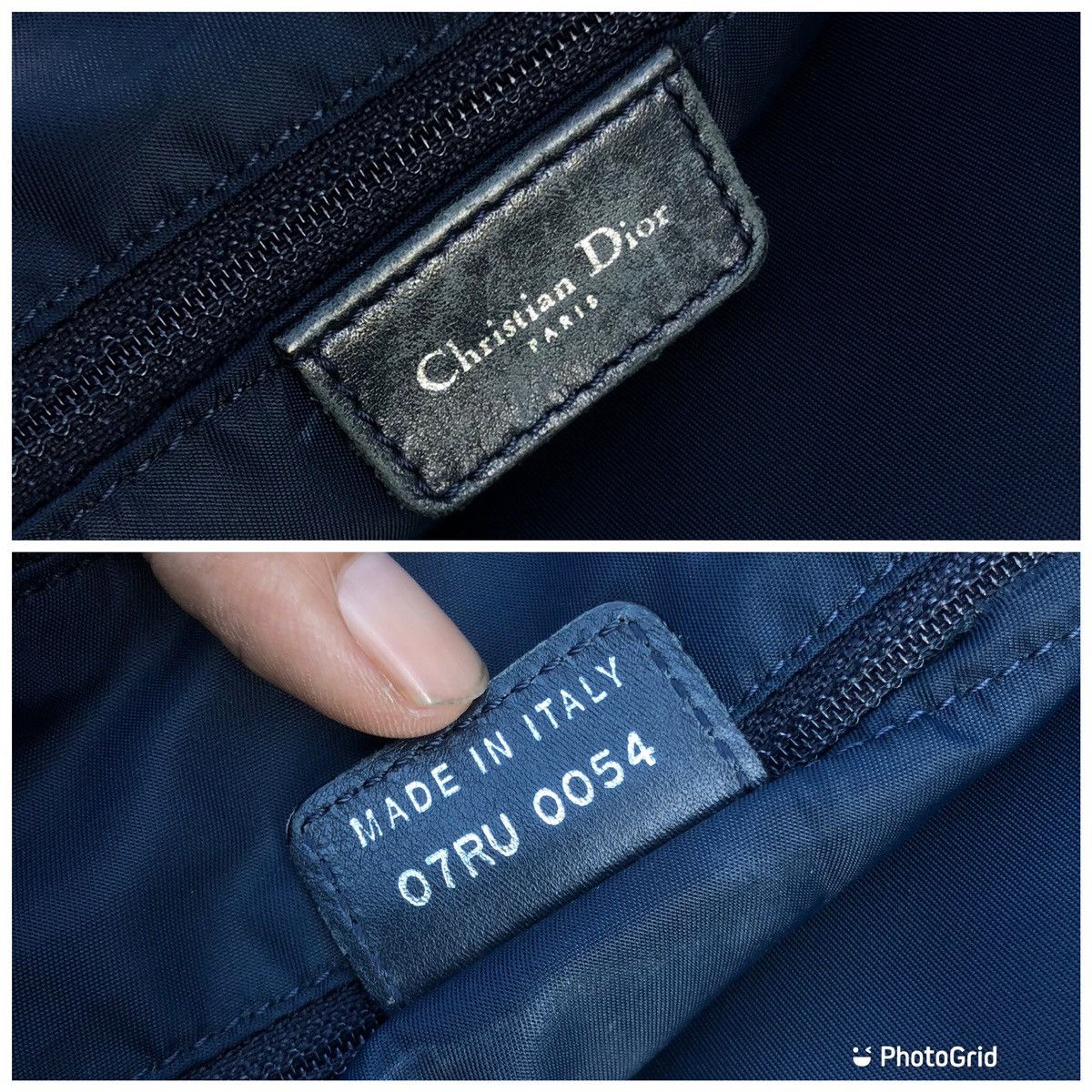 Dior 🔥Vintage CHRISTIAN DIOR Trotter Canvas Navy Bag Messenger Size ONE SIZE - 13 Thumbnail