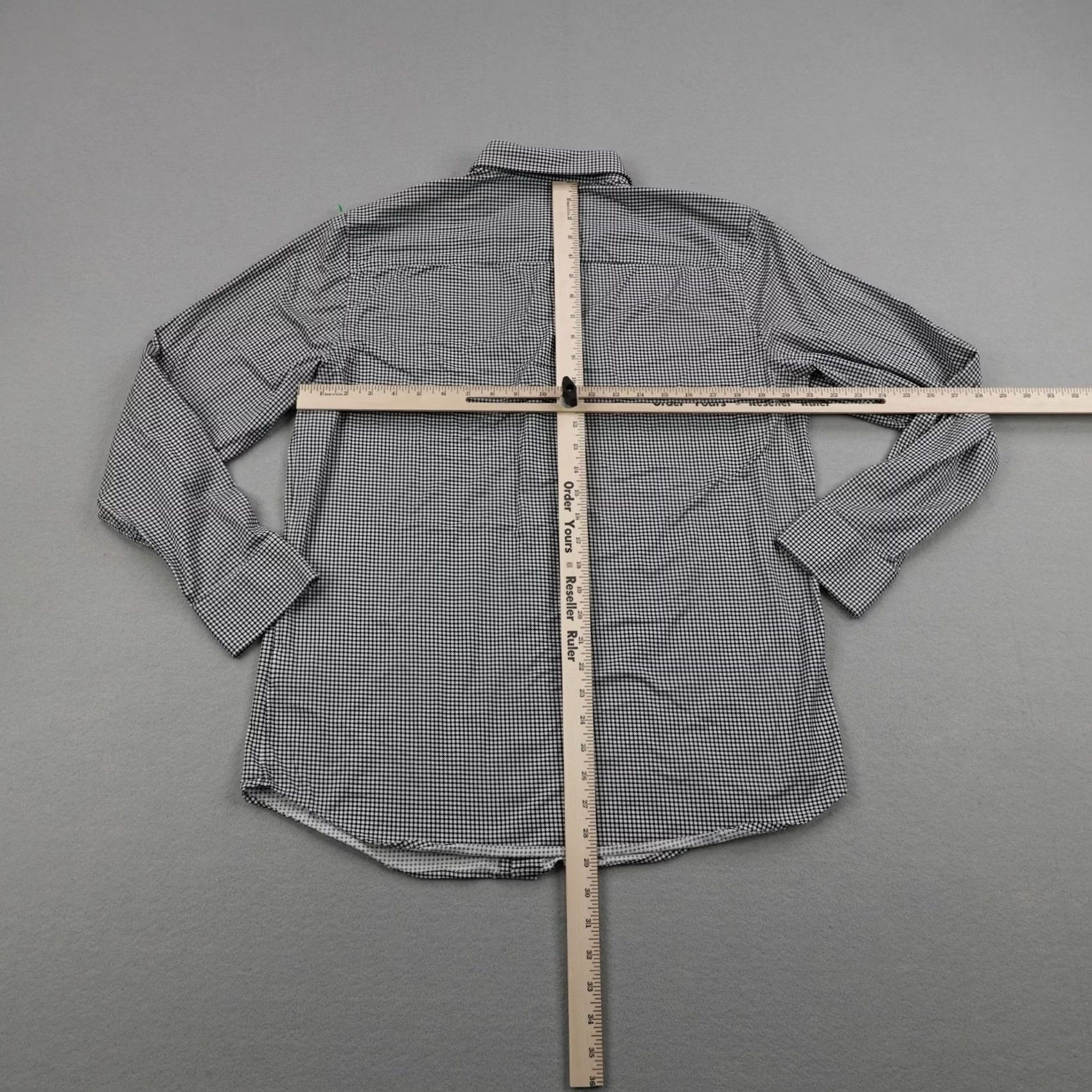 BUGATCHI BUGATCHI Shirt Mens Large Black White Check OoohCotton Tech 8 Way Stretch Size US L / EU 52-54 / 3 - 3 Thumbnail