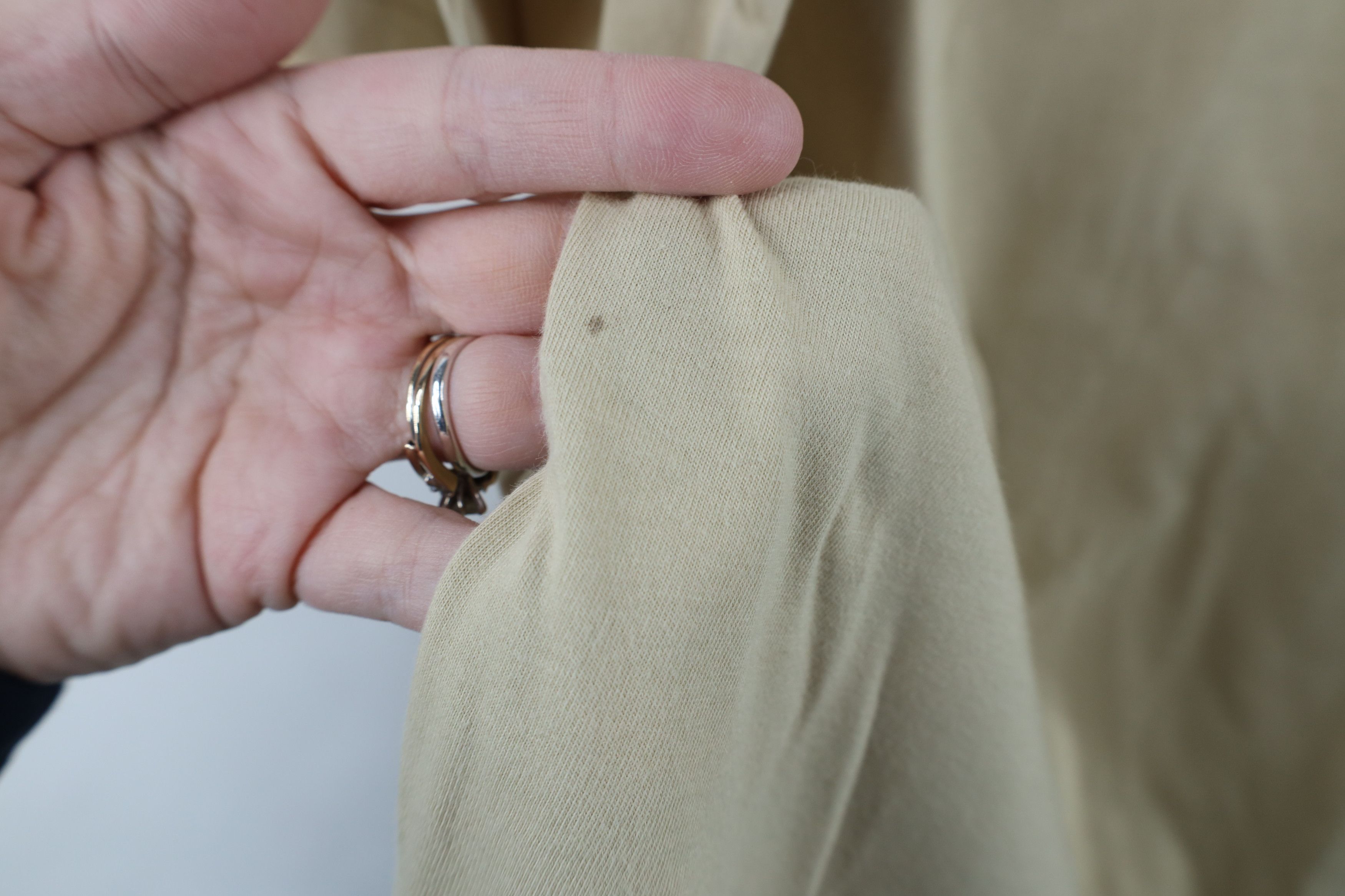 Vintage Vintage 90s Streetwear Blank Baggy Fit Knit Polo Shirt Beige Size US M / EU 48-50 / 2 - 10 Thumbnail