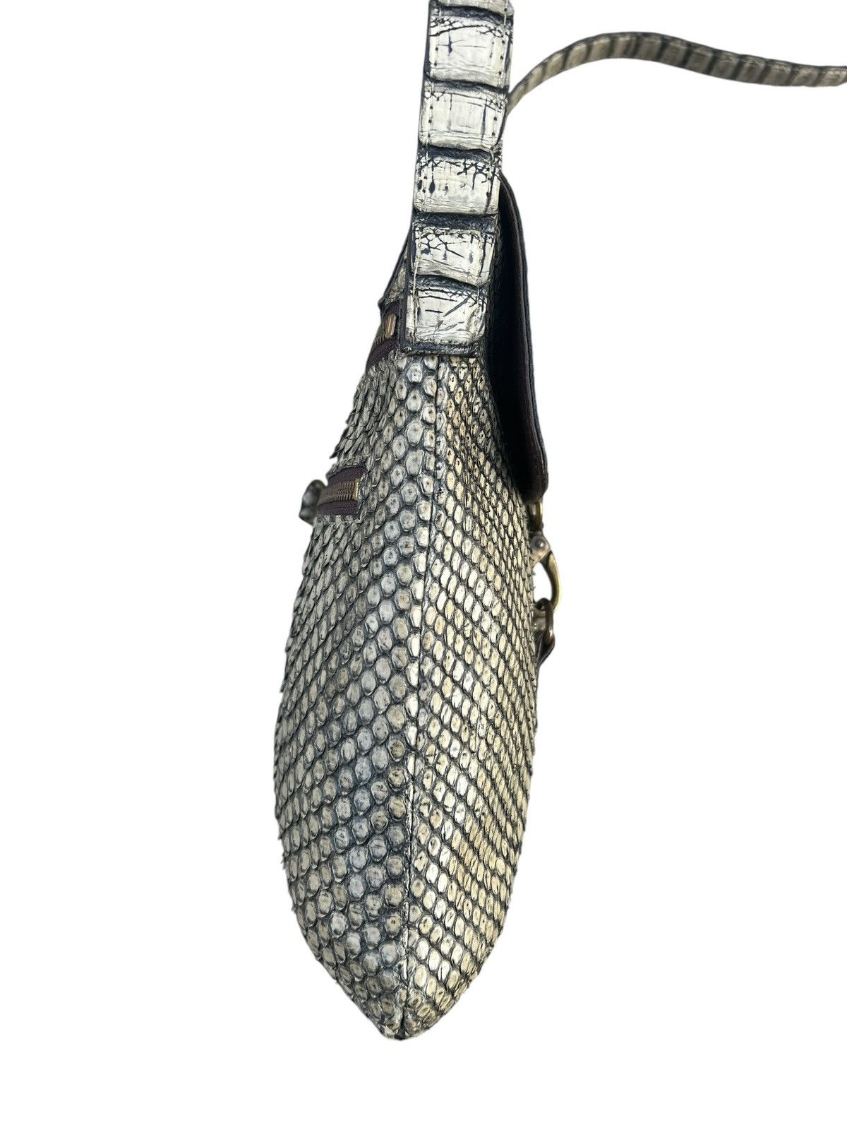 Leather Vintage Vin Donn Japan Python Snake Skin Leather Bag Sling Size ONE SIZE - 15 Thumbnail