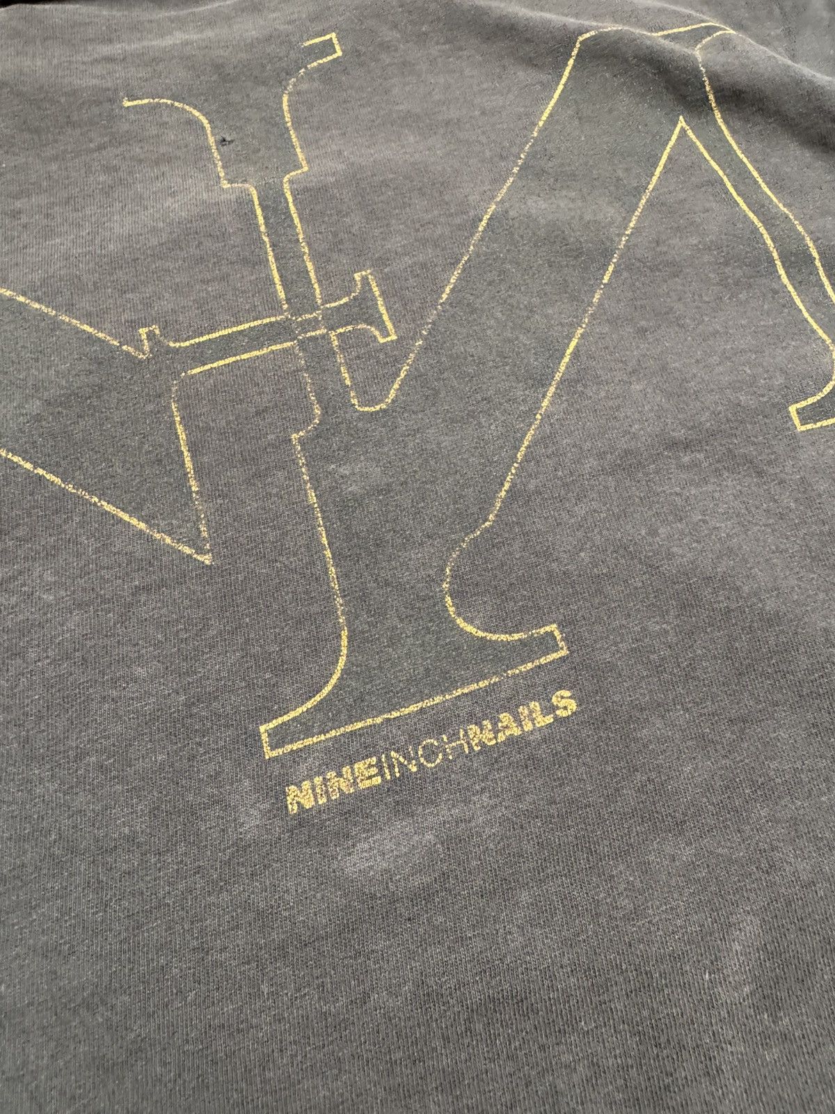 Band Tees Vintage Rare 90s Nine Inch Nails Sin Thrashed Faded Band Tee Size US XL / EU 56 / 4 - 12 Thumbnail