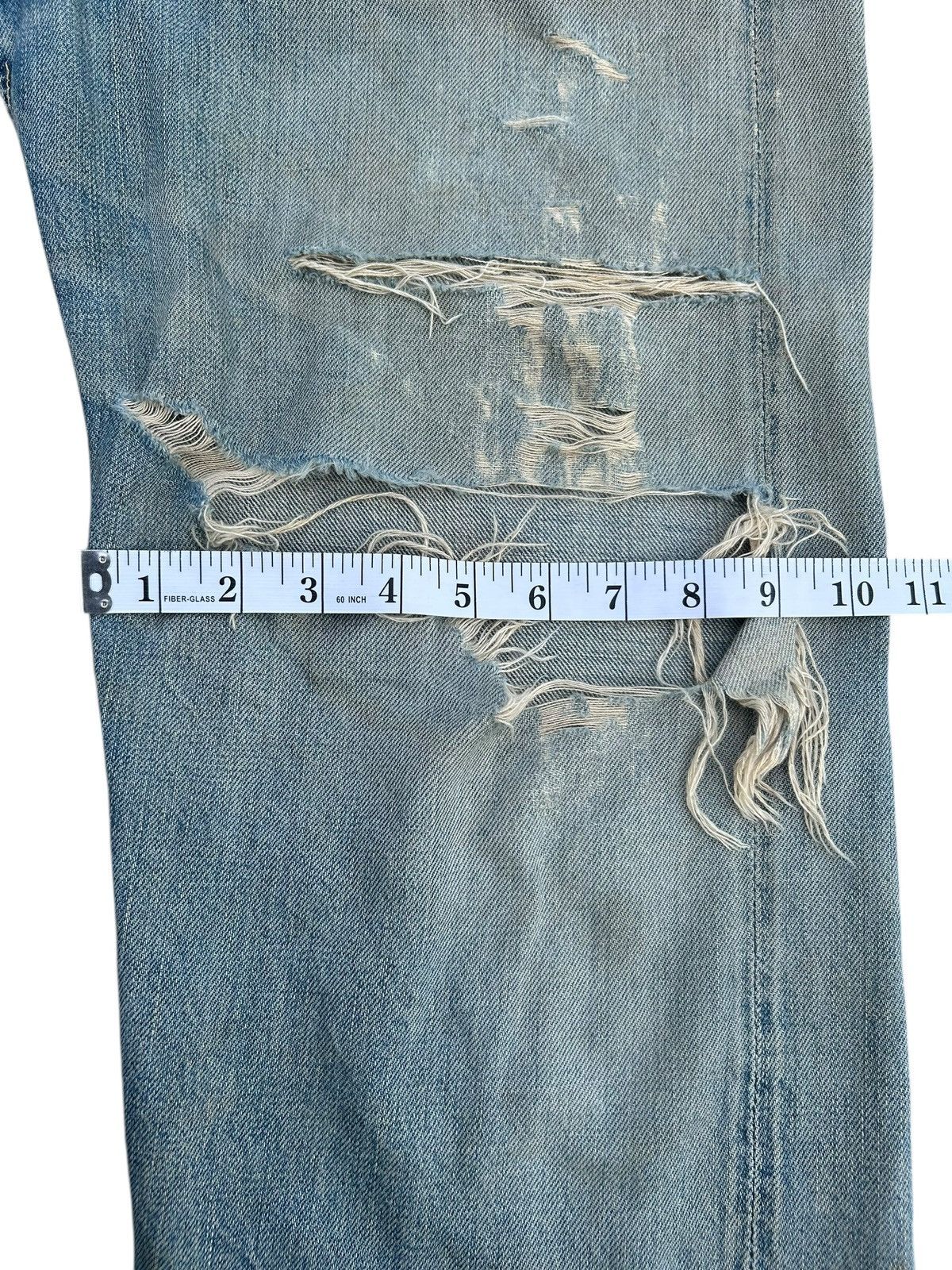 Kapital Thrashed Vintage JOE McCOY Selvedge Buckle Back Denim Jeans Size US 32 / EU 48 - 20 Thumbnail