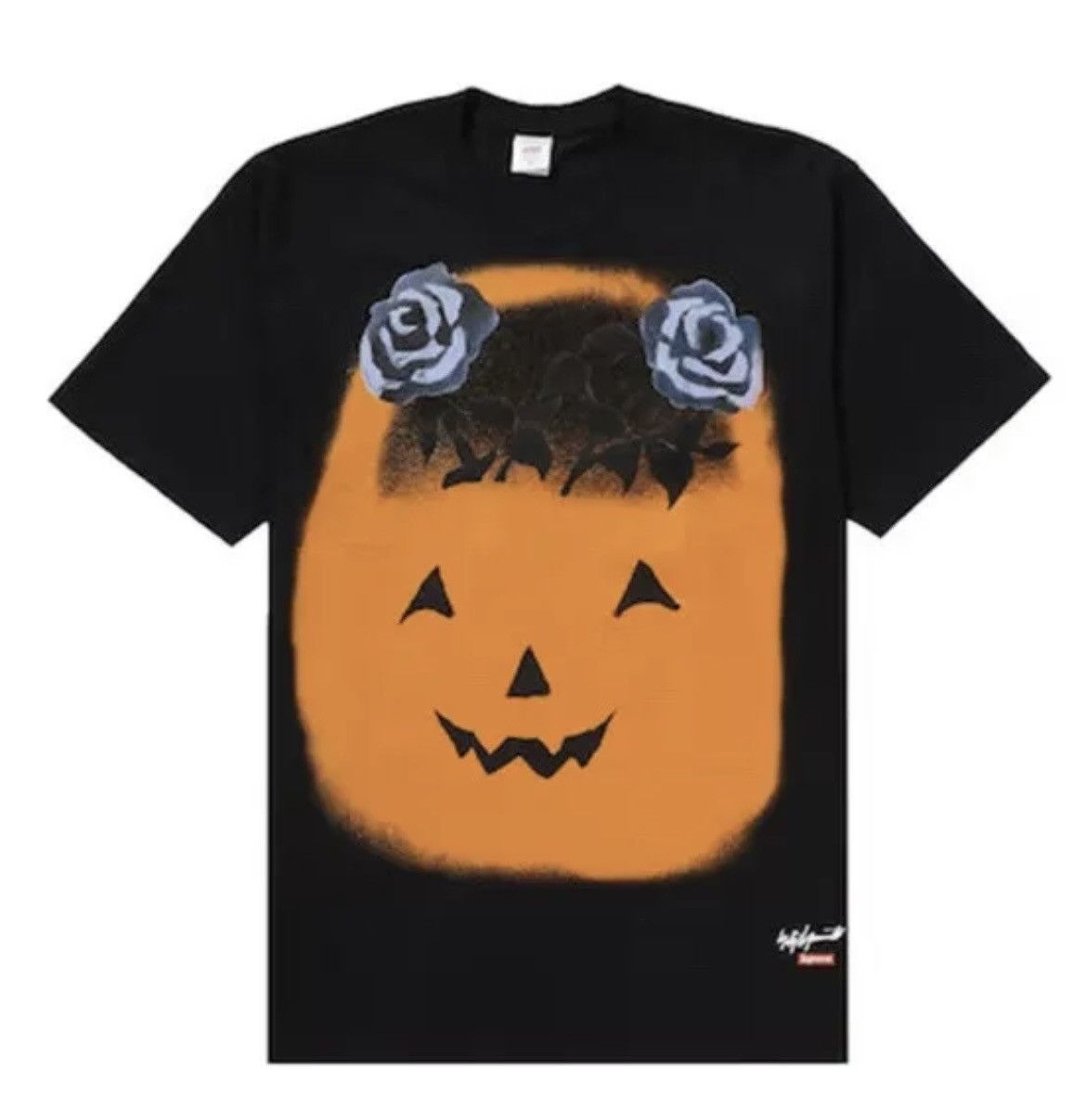 Supreme X Yohji Yamamoto Pumpkin Tee LARGE T-shirt Halloween