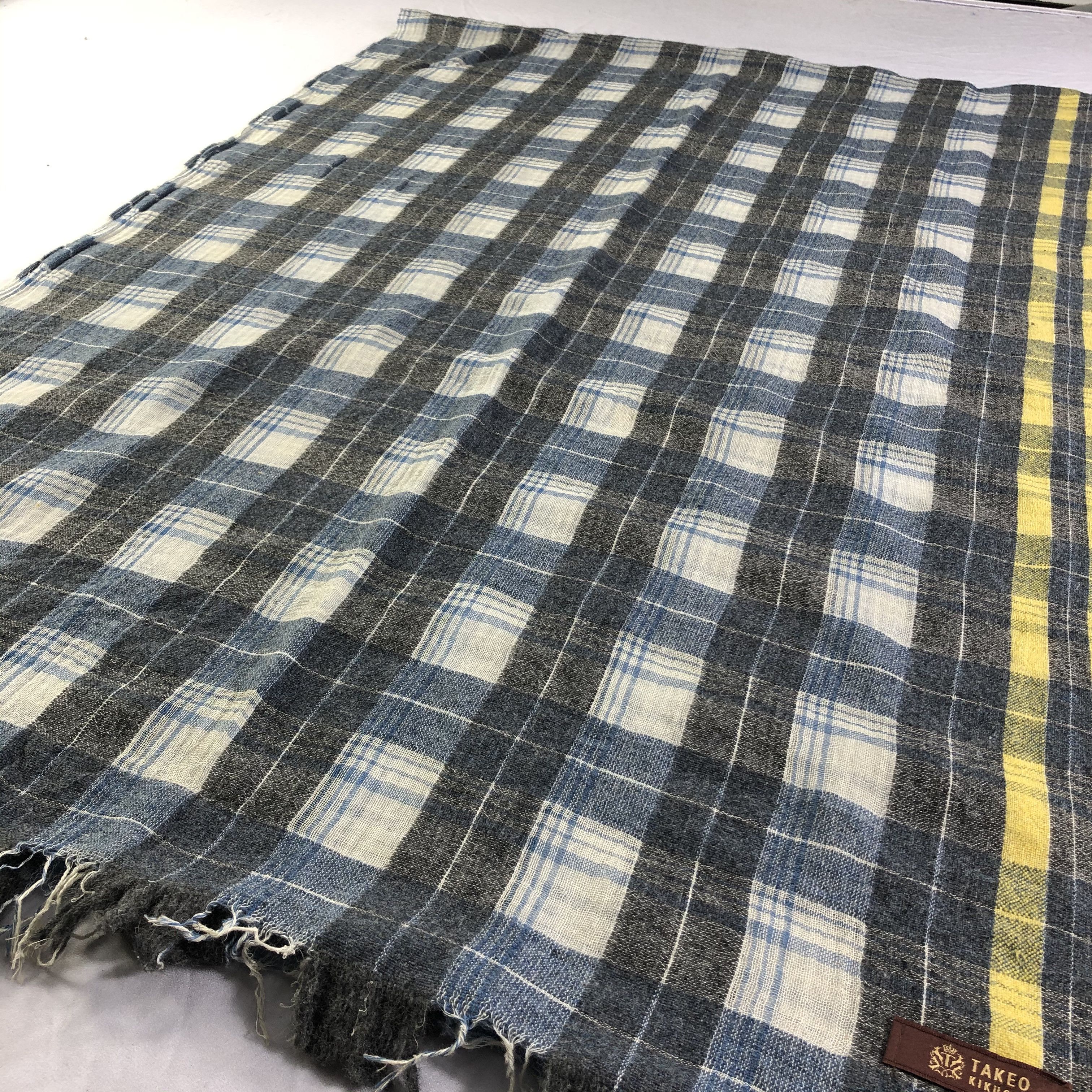 Takeo Kikuchi Takeo Kikuchi Tartan Wool Scarf Muffler Neckwear V2411 Size ONE SIZE - 3 Thumbnail