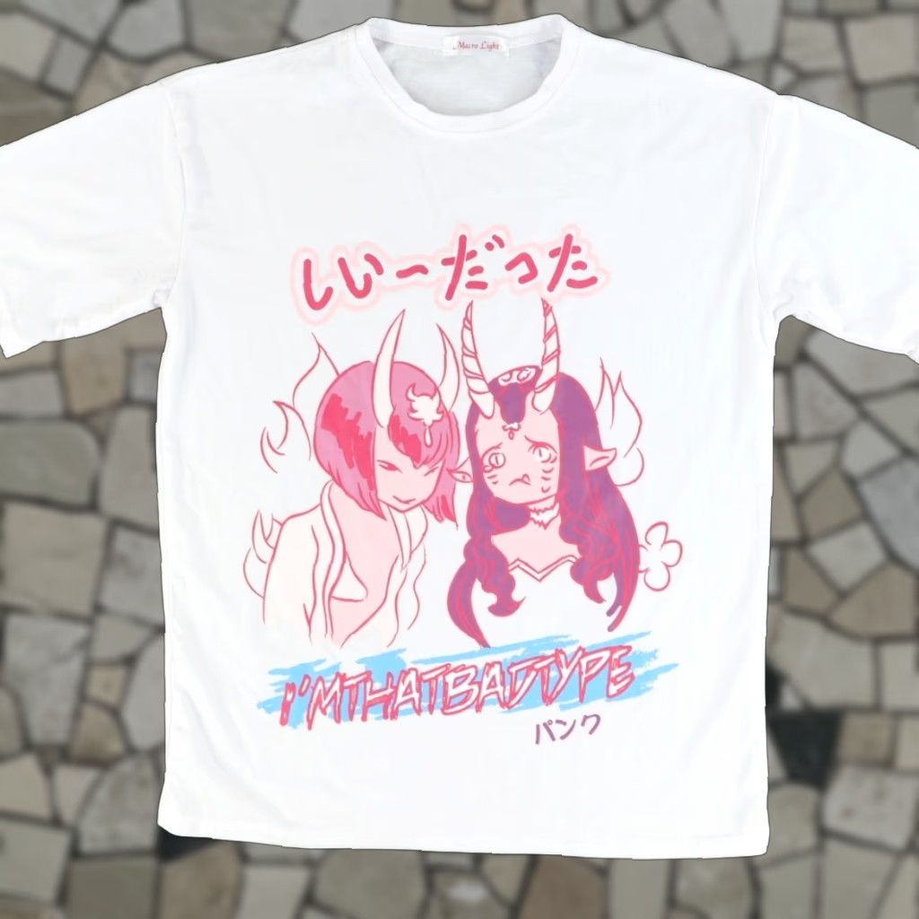 Macron Macro Light Anime Devil I'm That Bad Type Solid T-Shirt White Men's L Size US L / EU 52-54 / 3 - 1 Thumbnail