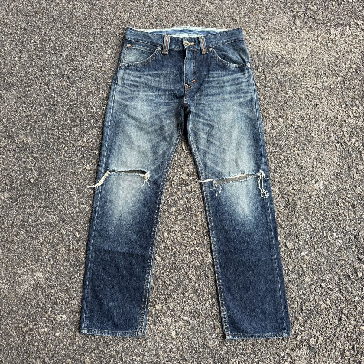 Edwin VINTAGE EDWIN RIPPEP KNEE FADED JEAN DENIM PANTS Size US 32 / EU 48 - 1 Thumbnail