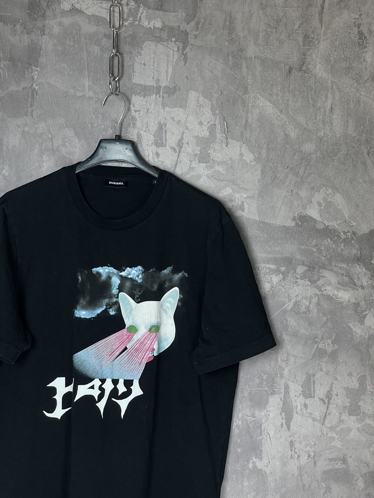 Diesel × Japanese Brand × Vintage Y2K Diesel T Shirt Vintage 3D Cat Logo Avantgarde Style Size US M / EU 48-50 / 2 - 4 Thumbnail
