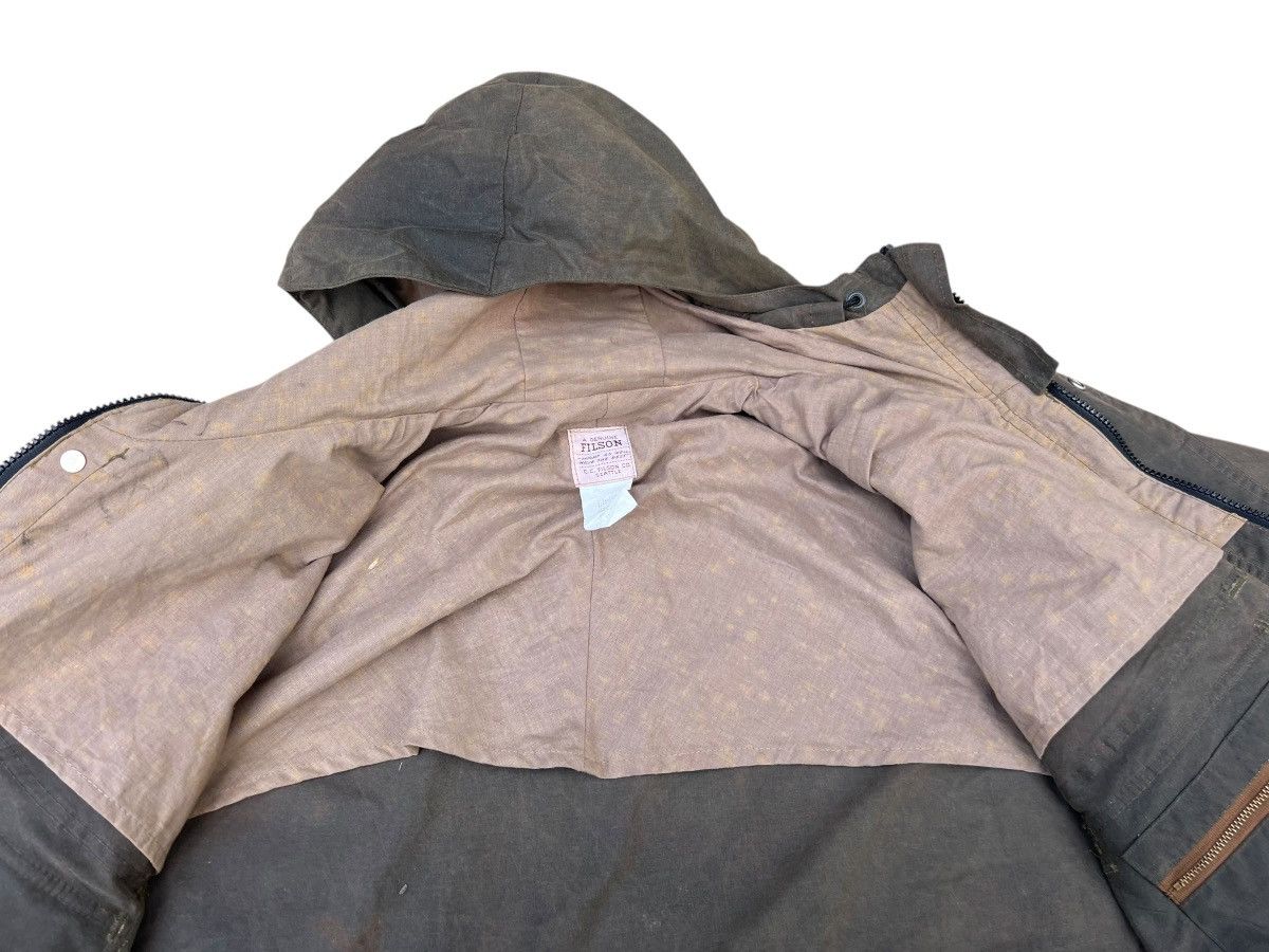 Filson Vintage 80s Filson Waxed Canvas Smock Hoodie Anorak Jacket Size US XXL / EU 58 / 5 - 16 Thumbnail