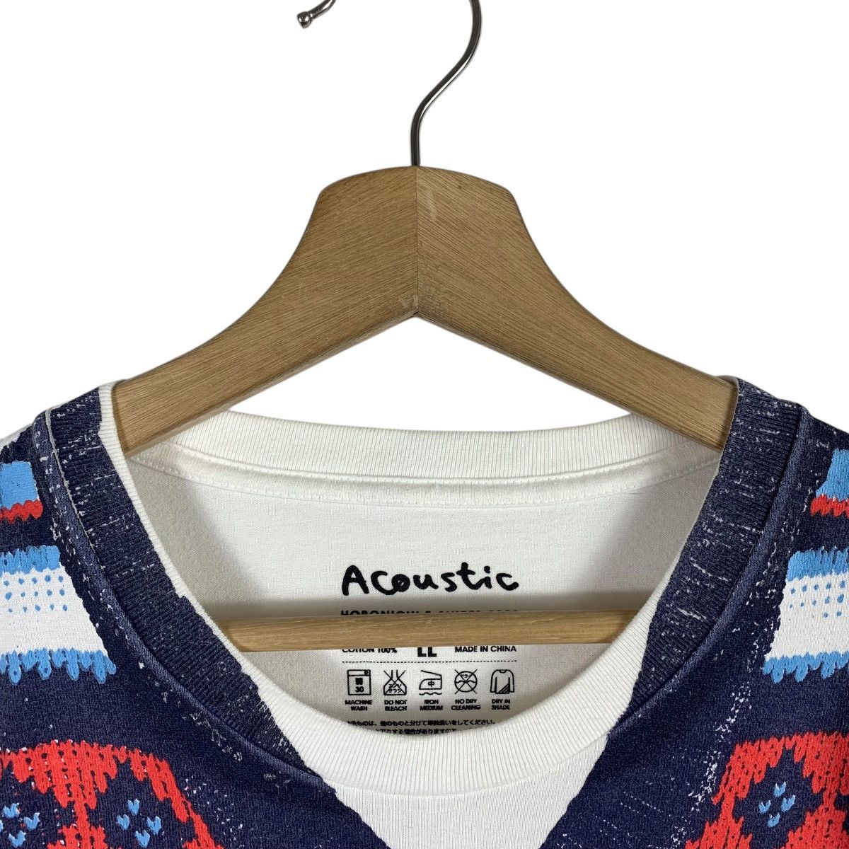 Japanese Brand ACOUSTIC Knitwear vest design printed tee Size US XL / EU 56 / 4 - 5 Thumbnail