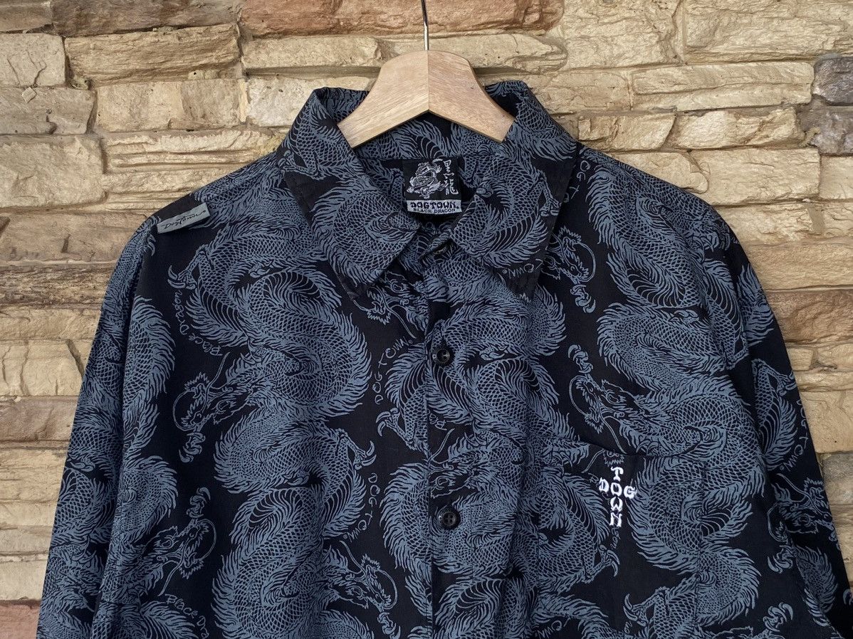 Vintage Rare Vintage Dogtown Dragon Longsleeve Button Up Shirt Size US XXL / EU 58 / 5 - 4 Thumbnail
