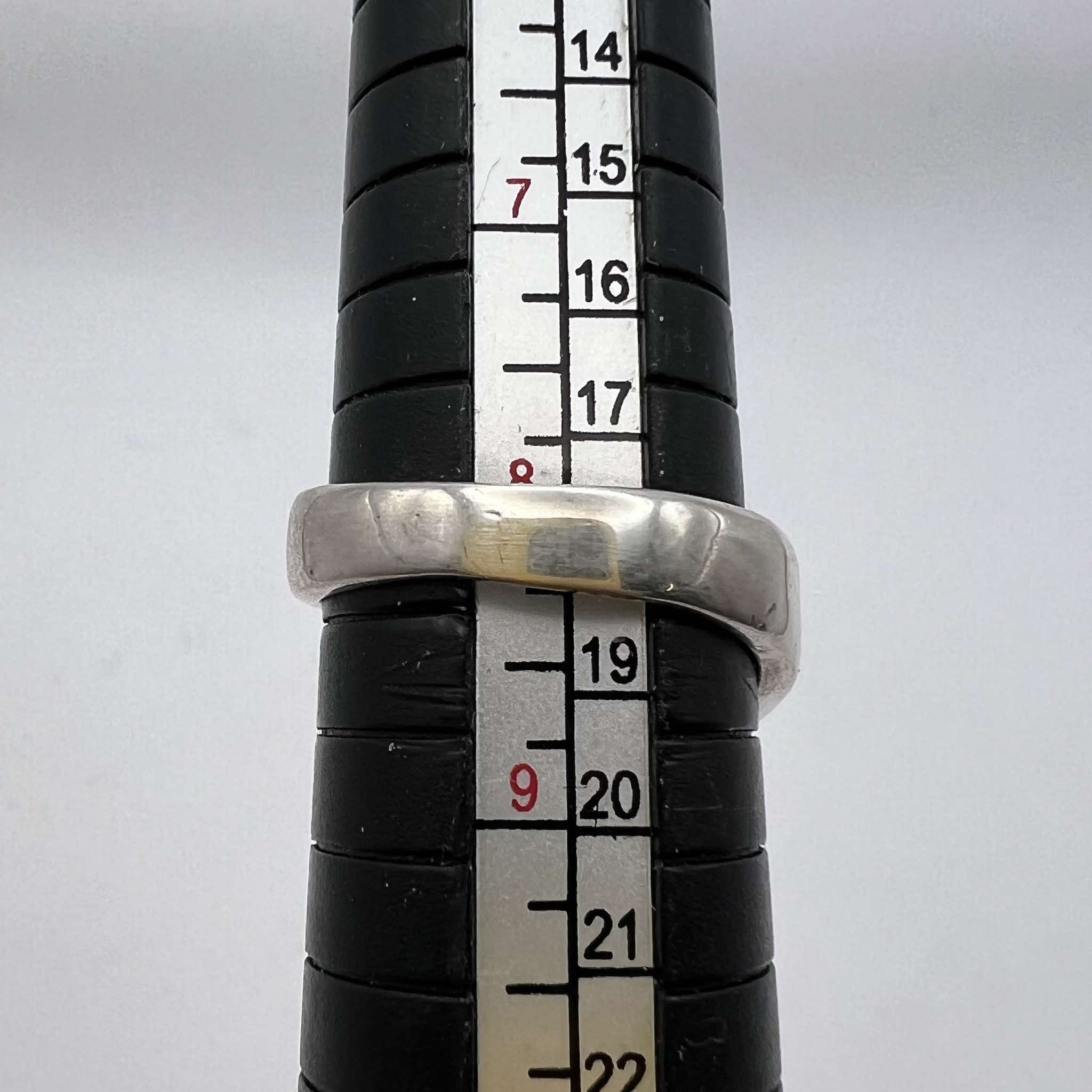 Vintage Geometric Vintage Sterling Silver 925 Ring Signed Size 8 Size ONE SIZE - 7 Thumbnail