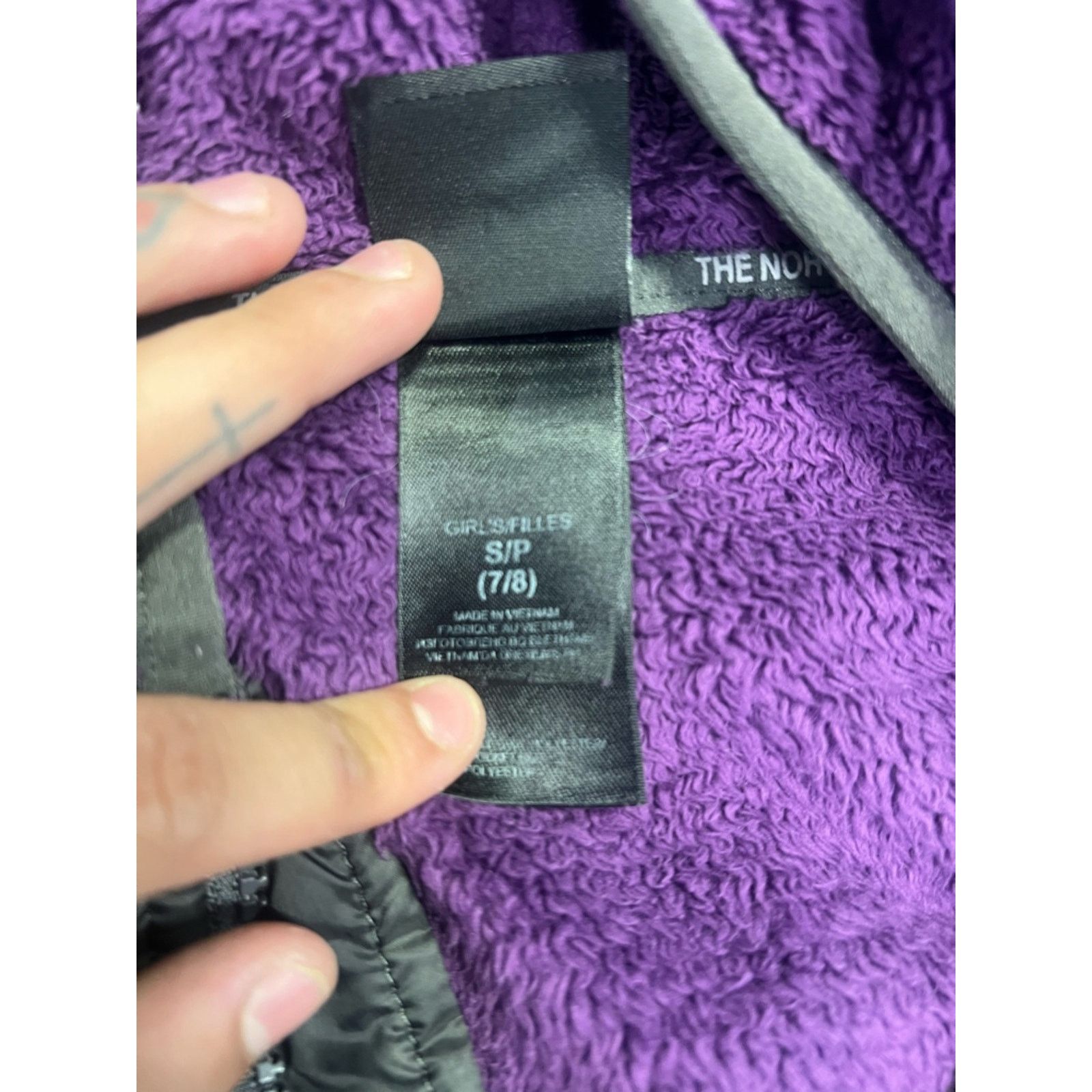 The North Face The North Face Purple Sherpa Fleece Hoodie Size M / US 6-8 / IT 42-44 - 3 Thumbnail