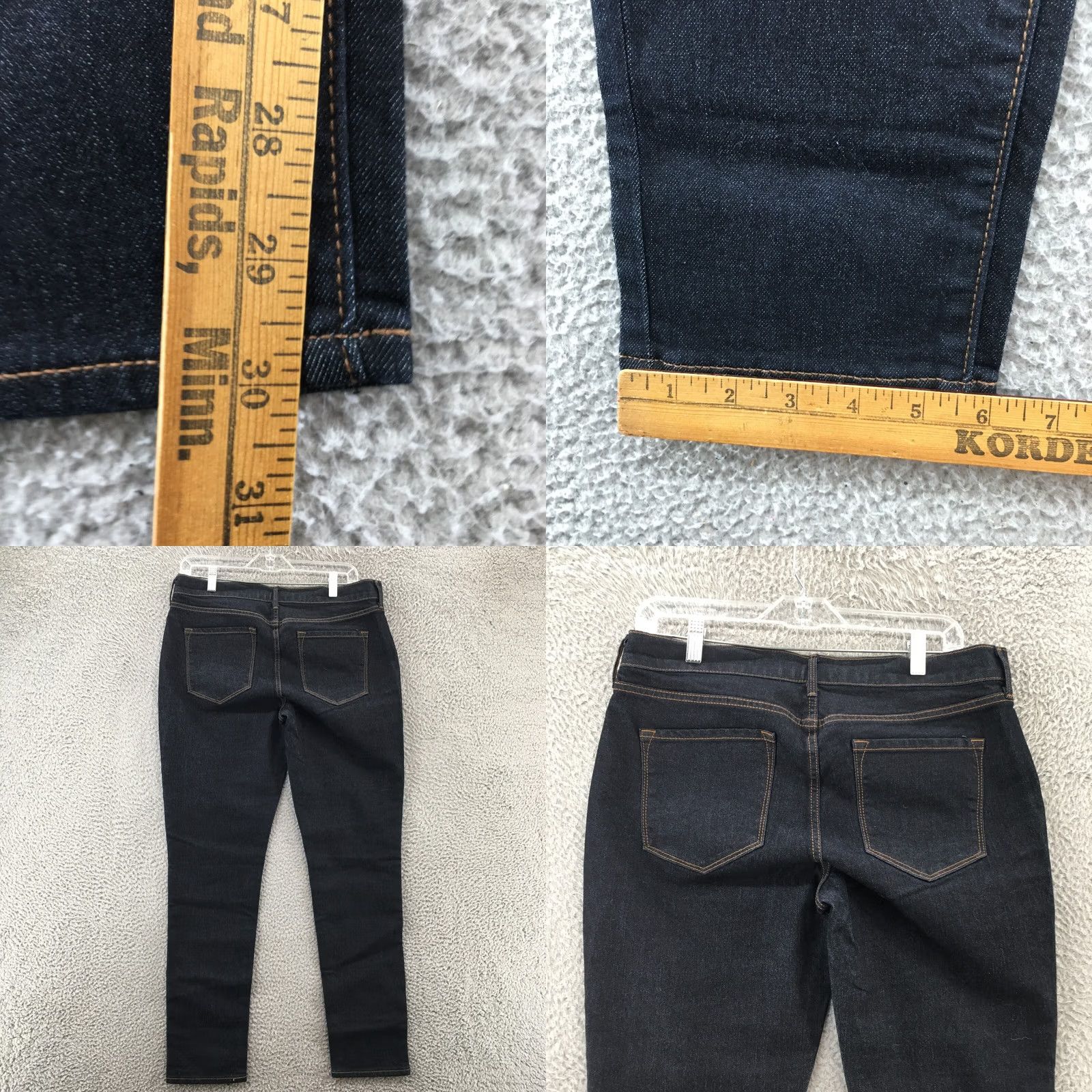 Old Navy Old Navy Jeans Womens 10 Skinny Blue Denim Mid Rise Dark Wash Zip Jeans Size 32" / US 10 / IT 46 - 8 Thumbnail