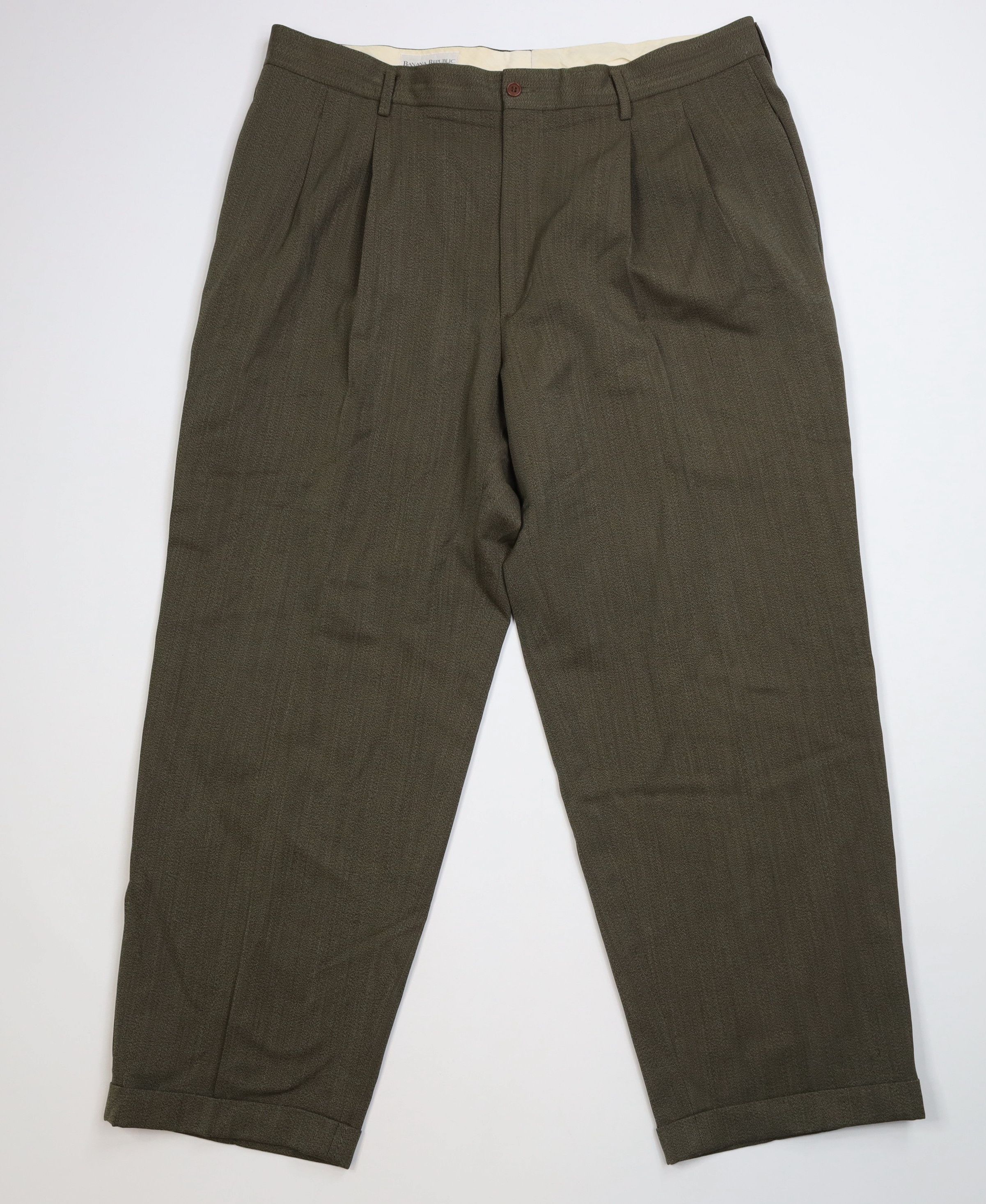 Banana Republic Vintage 90s Banana Republic Wool Knit Wide Leg Chino Pants Size US 40 / EU 56 - 1 Thumbnail