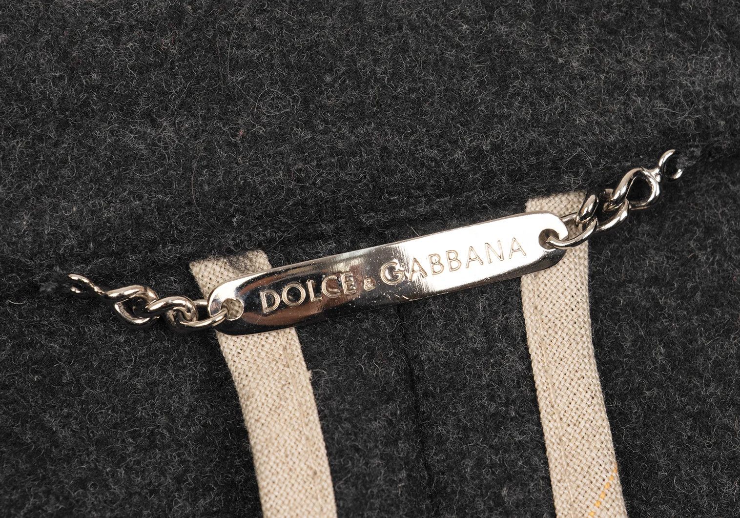 Dolce & Gabbana Wool Blend Patch Pocket Jacket Charcoal Size 48 Size US M / EU 48-50 / 2 - 11 Thumbnail