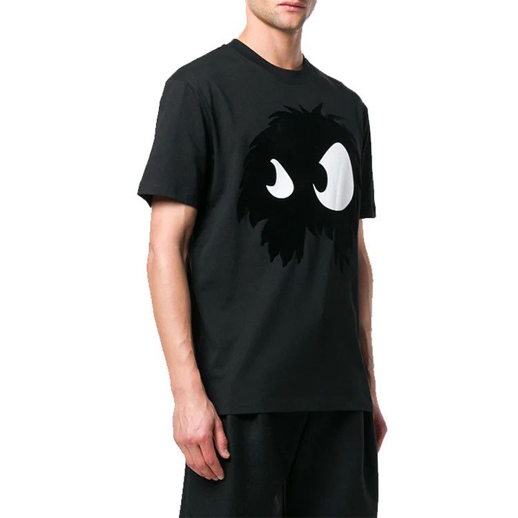 McQ Alexander McQueen McQ McQueen Black Cotton T‑Shirt with Monster Eye Graphic Size US L / EU 52-54 / 3 - 2 Thumbnail