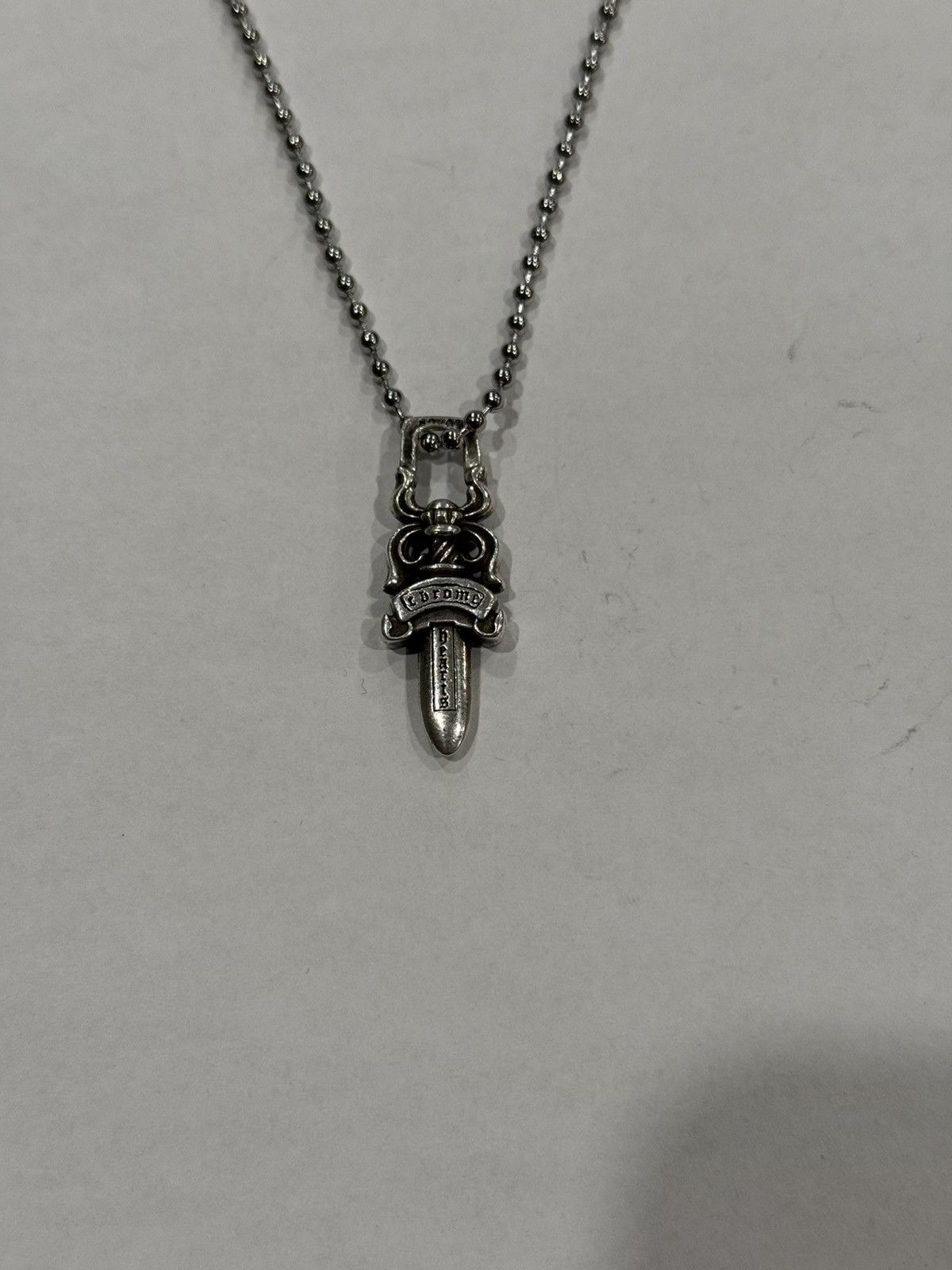 Chrome Hearts Chrome Hearts Dagger Pendant Silver Ball Chain Necklace 925 Size ONE SIZE - 12 Thumbnail