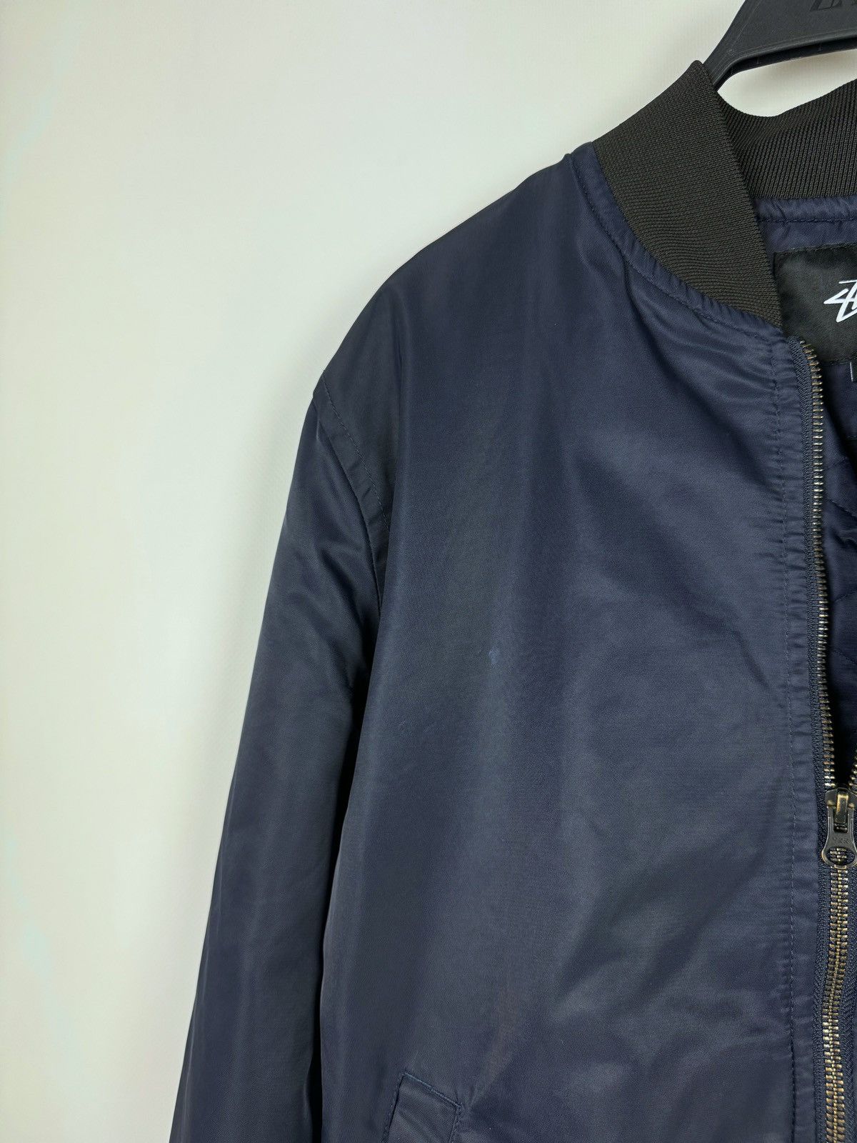 Stussy Stussy Embroidery Logo Basic Navy Bomber Jacket Size US S / EU 44-46 / 1 - 11 Thumbnail