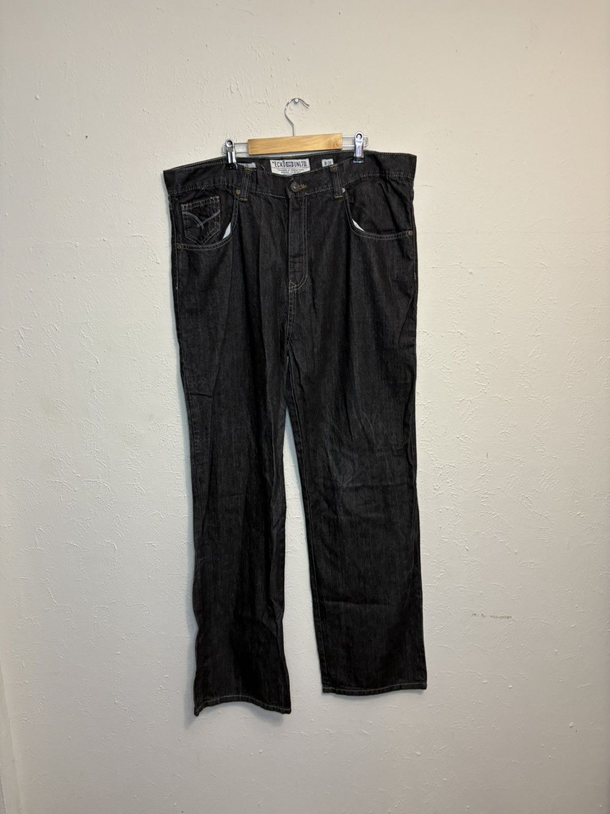 Ecko Unltd. Baggy Y2k Ecko Unltd black denim jeans size 38x32 Size US 38 / EU 54 - 3 Thumbnail