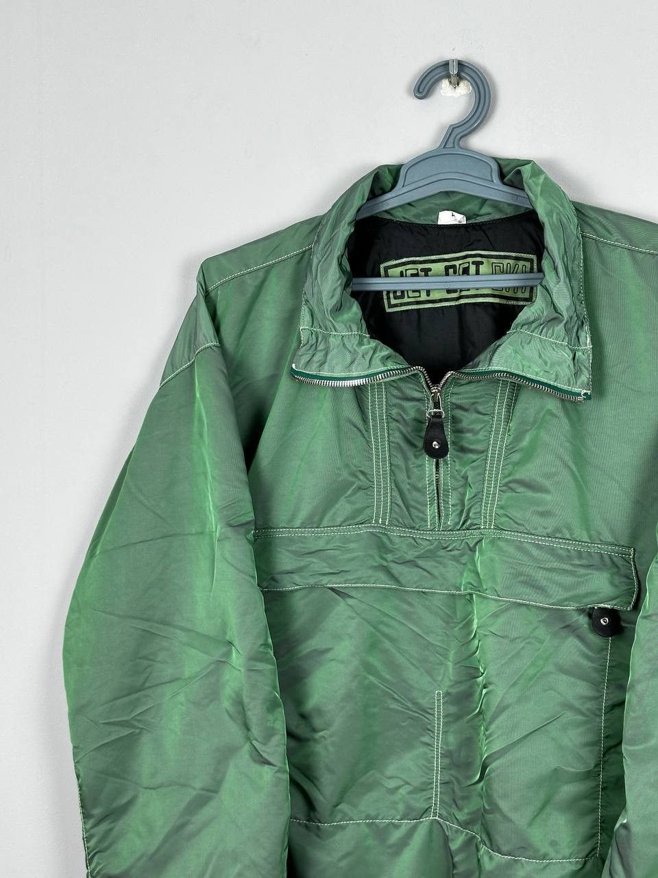 JET SET Vintage JET SET Nylon Metal Ski Green Anorak Light Jacket Size US XL / EU 56 / 4 - 3 Thumbnail