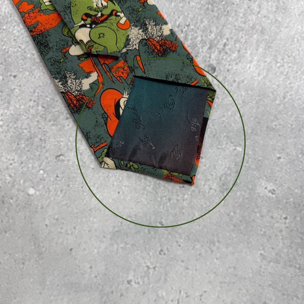 Disney Vintage 90s The Disney The Rack DuckTales Silk Tie Green Size ONE SIZE - 5 Thumbnail