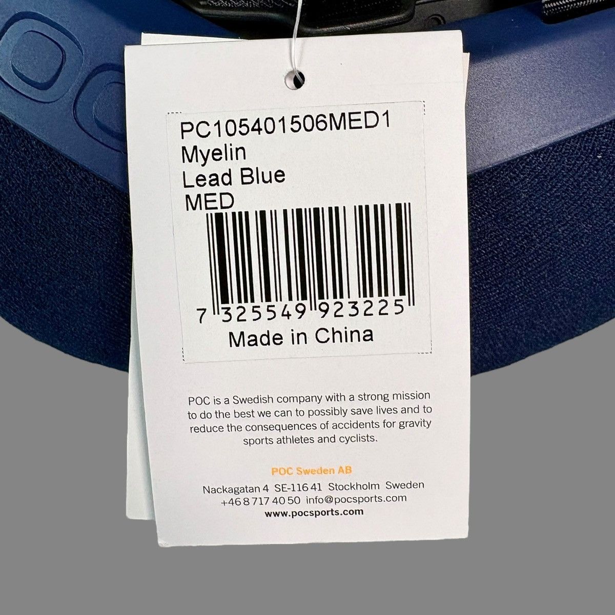 Other POC Myelin Lead Blue Covered Bicycle Helmet Sz M 54-59 cm Size ONE SIZE - 14 Thumbnail