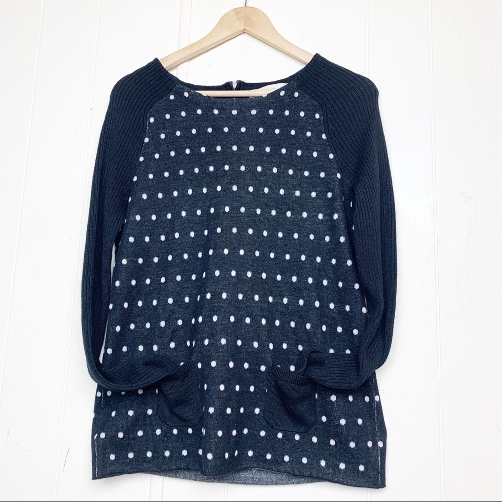 Loft Loft Black & White Dot Pullover Sweater Women Small Size S / US 4 / IT 40 - 2 Thumbnail