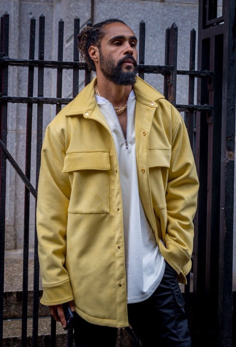 Fear of God Fear of God Suede Yellow Shirt Jacket from Sixth Collection |  Grailed