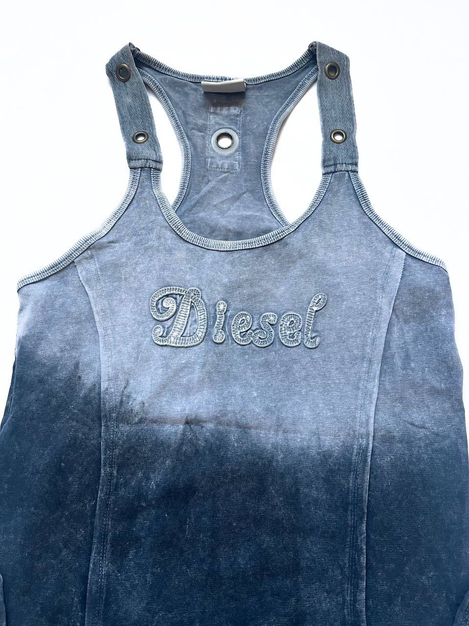 Diesel Diesel washed logo tank top tie dye shirt dress y2k Size L / US 10 / IT 46 - 2 Thumbnail