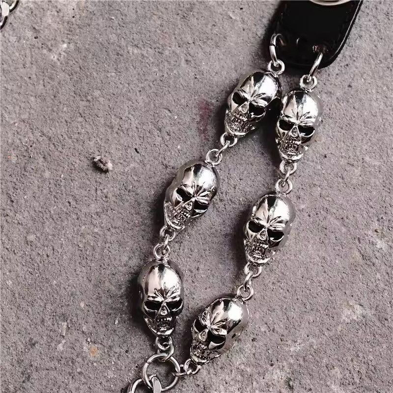 Other Skull Charm Gothic Rock Biker Wallet Chain Size ONE SIZE - 6 Thumbnail