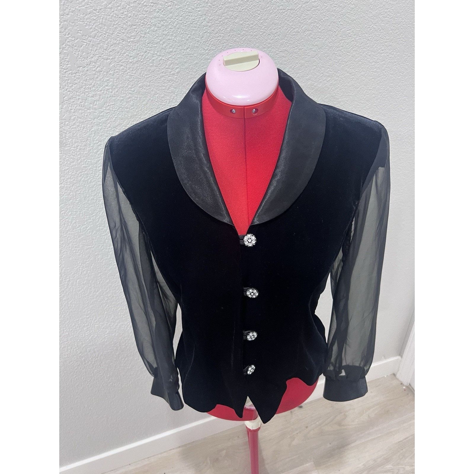 Other VTG Another Thyme Women Long Sheer Sleeve Jacket Blouse Size S / US 4 / IT 40 - 2 Thumbnail