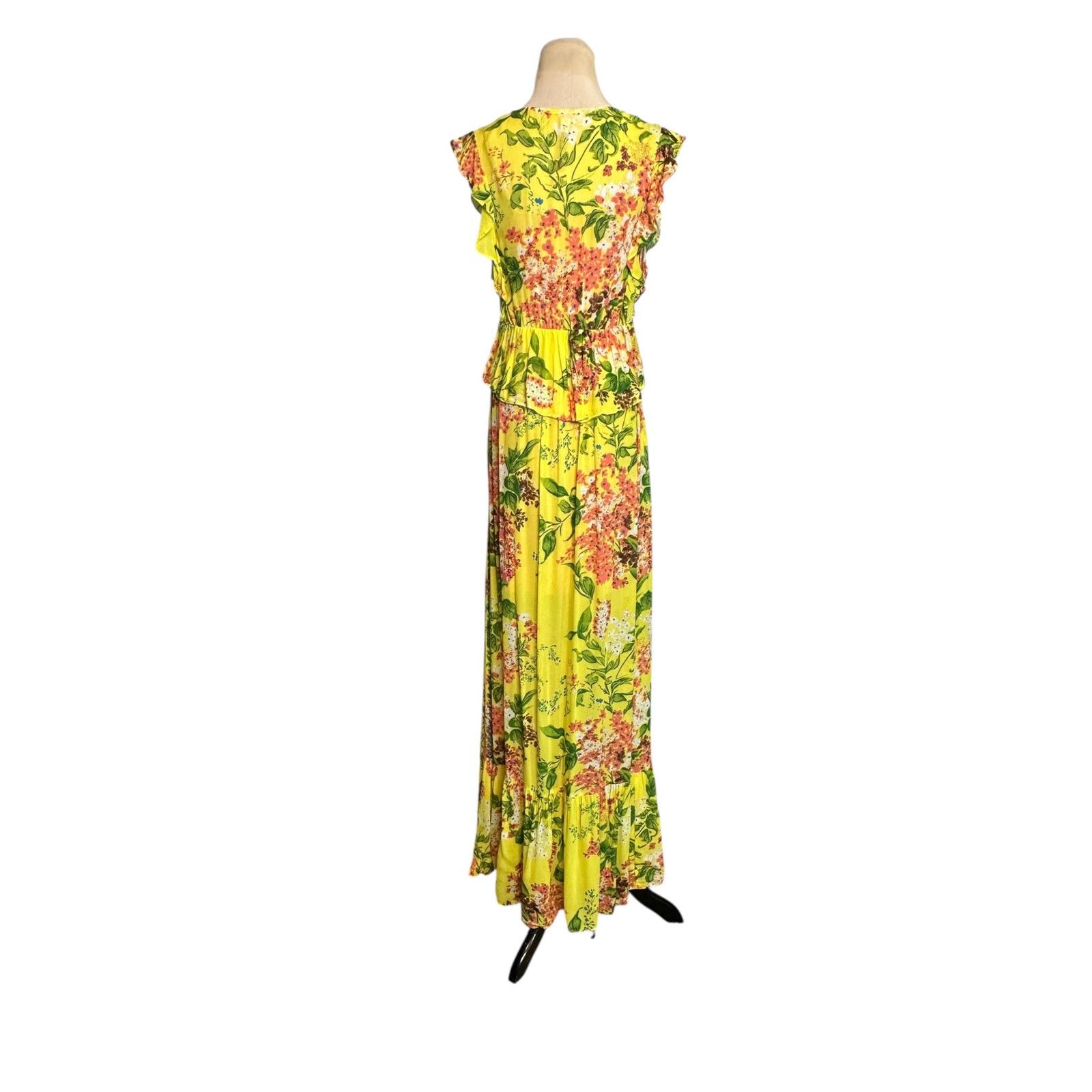 Anthropologie Tracy Reese vibrant yellow floral maxi dress size XS Size XS / US 0-2 / IT 36-38 - 2 Thumbnail