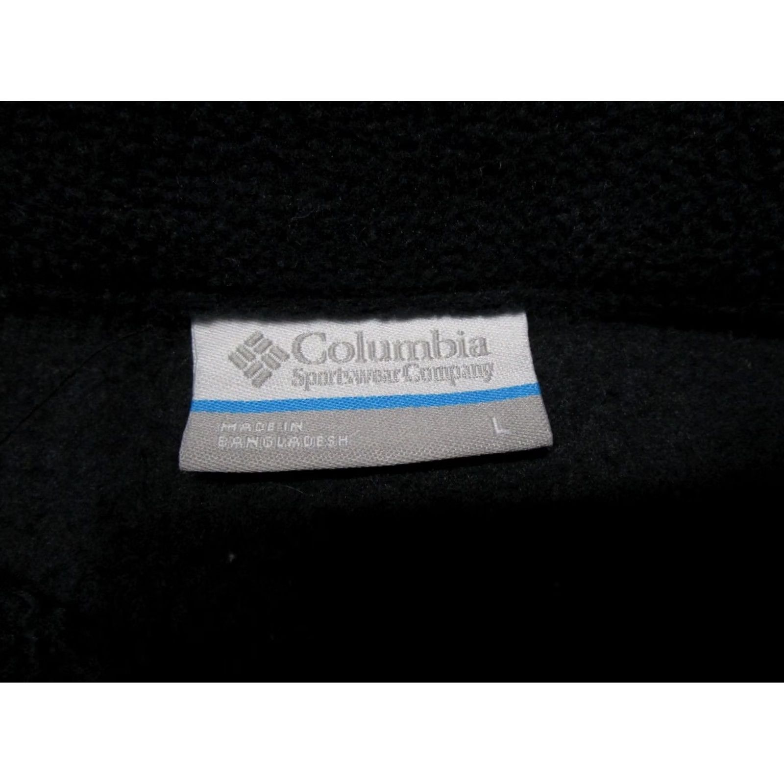 Logo 7 Columbia Mens Black Full Zip Fleece Jacket Size L Logo Zipper Regular Stand-Up Collar Outdoor Hiking Walking 90s Event Vintage N/A Size US L / EU 52-54 / 3 - 3 Thumbnail