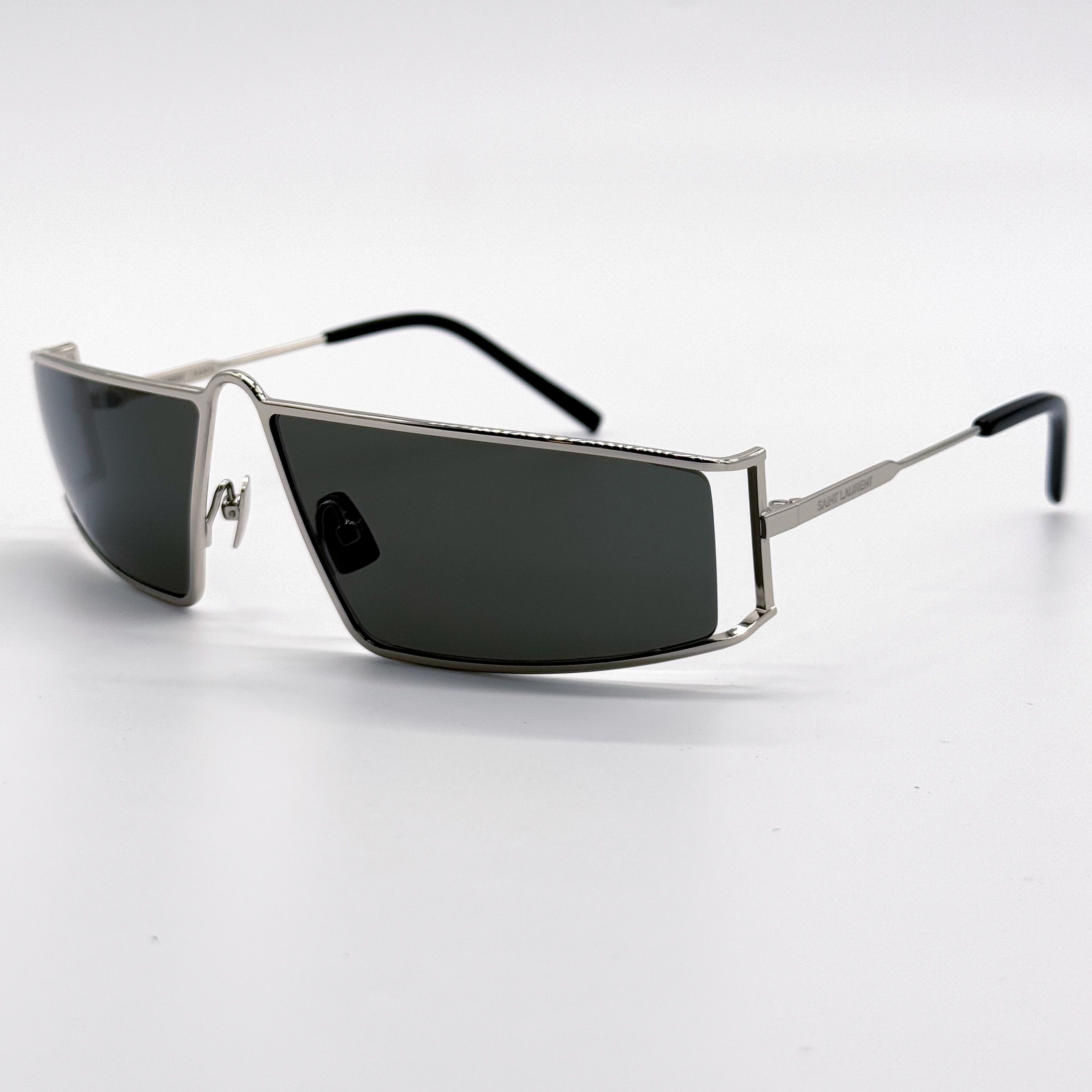 Saint Laurent Paris NEW SAINT LAURENT SL 606 002 SILVER WOMEN SUNGLASSES Size ONE SIZE - 3 Thumbnail