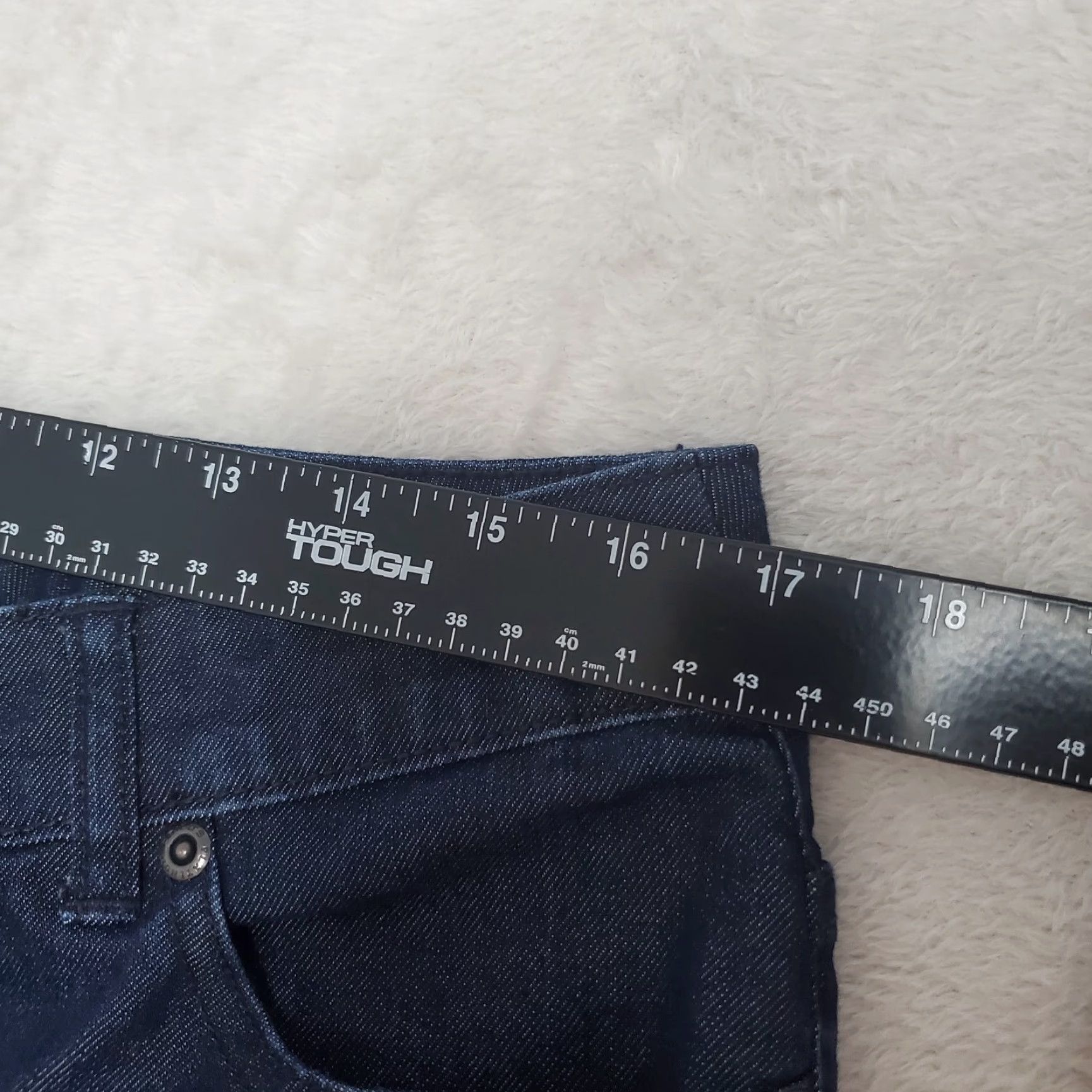 Vintage Chicos Jeans Women 14 Boot Cut Denim 5-Pocket Blue Dark Wash Ultimate Fit Regular Rise High Inseam 30 Size 36" / US 14 / IT 50 - 4 Thumbnail