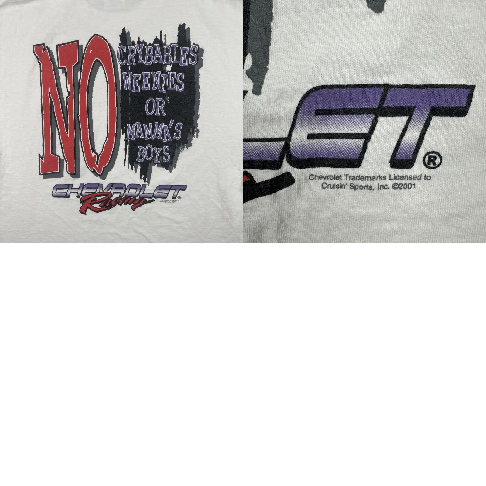 Doublet VINTAGE M&O KNITS Mens XXL White Shirt Chevrolet Racing Double-Sided Graphic Tee Size US XXL / EU 58 / 5 - 10 Thumbnail