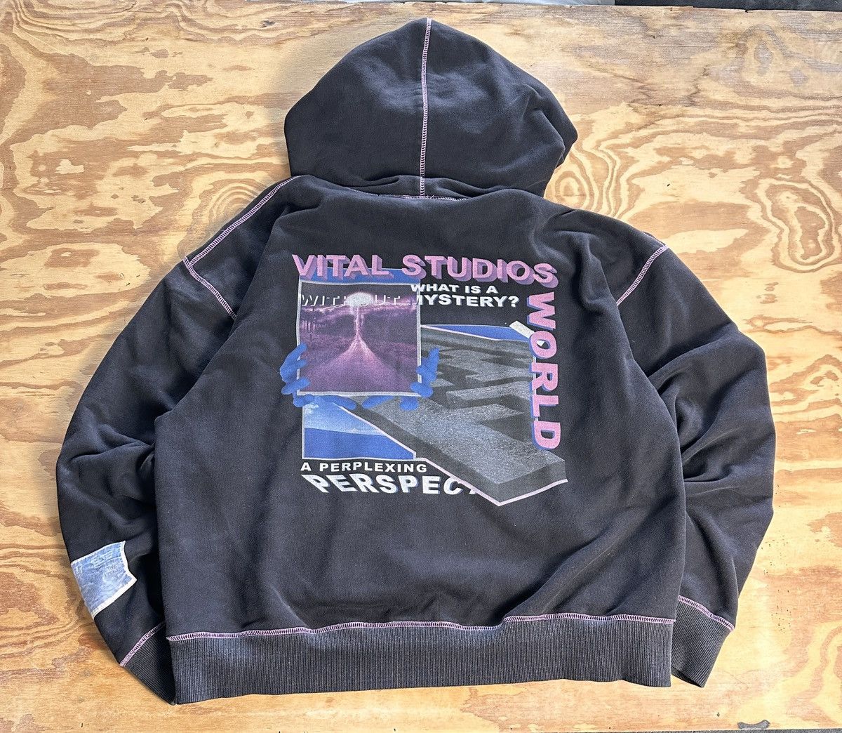 Other Black Vital Studios hoodie with purple accents Size US XL / EU 56 / 4 - 1 Thumbnail