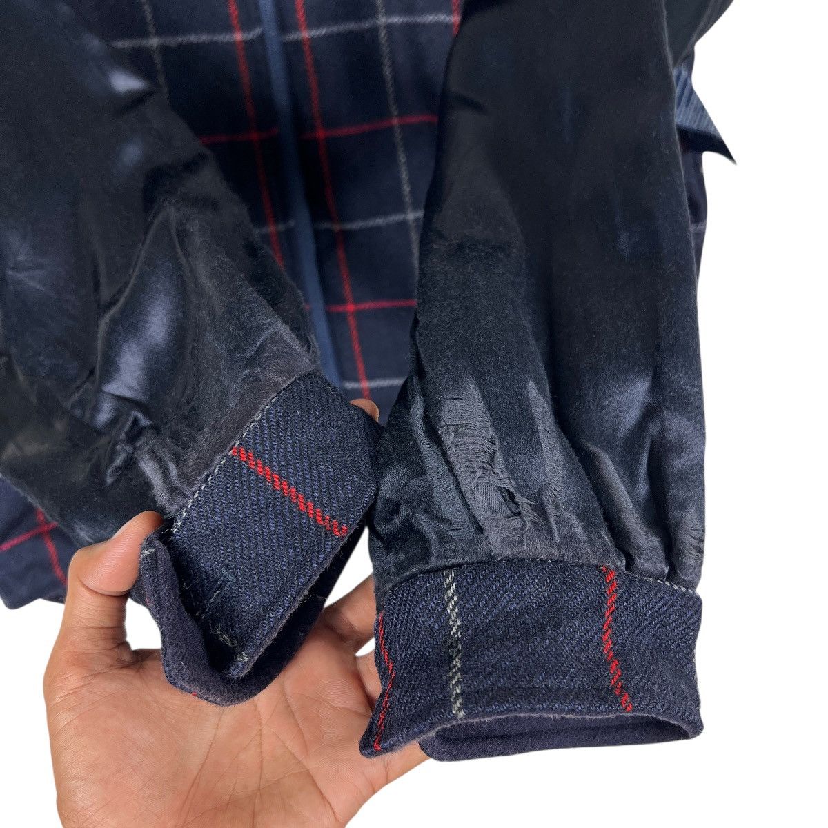 Burberry Vintage Burberrys Wool Cashmere Navy Blue Nova Check Size US L / EU 52-54 / 3 - 11 Thumbnail
