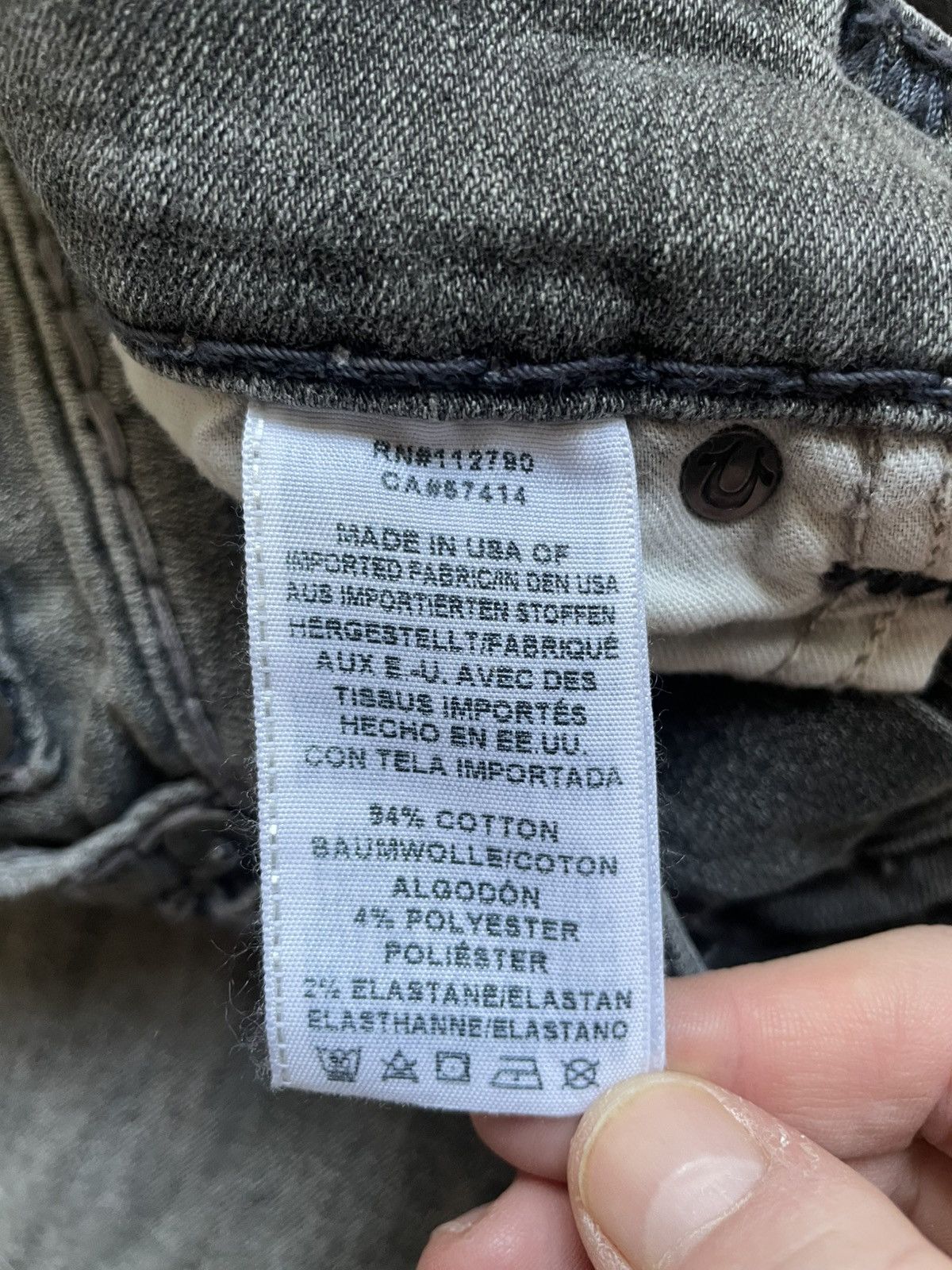 Daily Paper Y2K Japanese Designer Rap True Religion Usa Distressed Denim Size US 36 / EU 52 - 16 Thumbnail