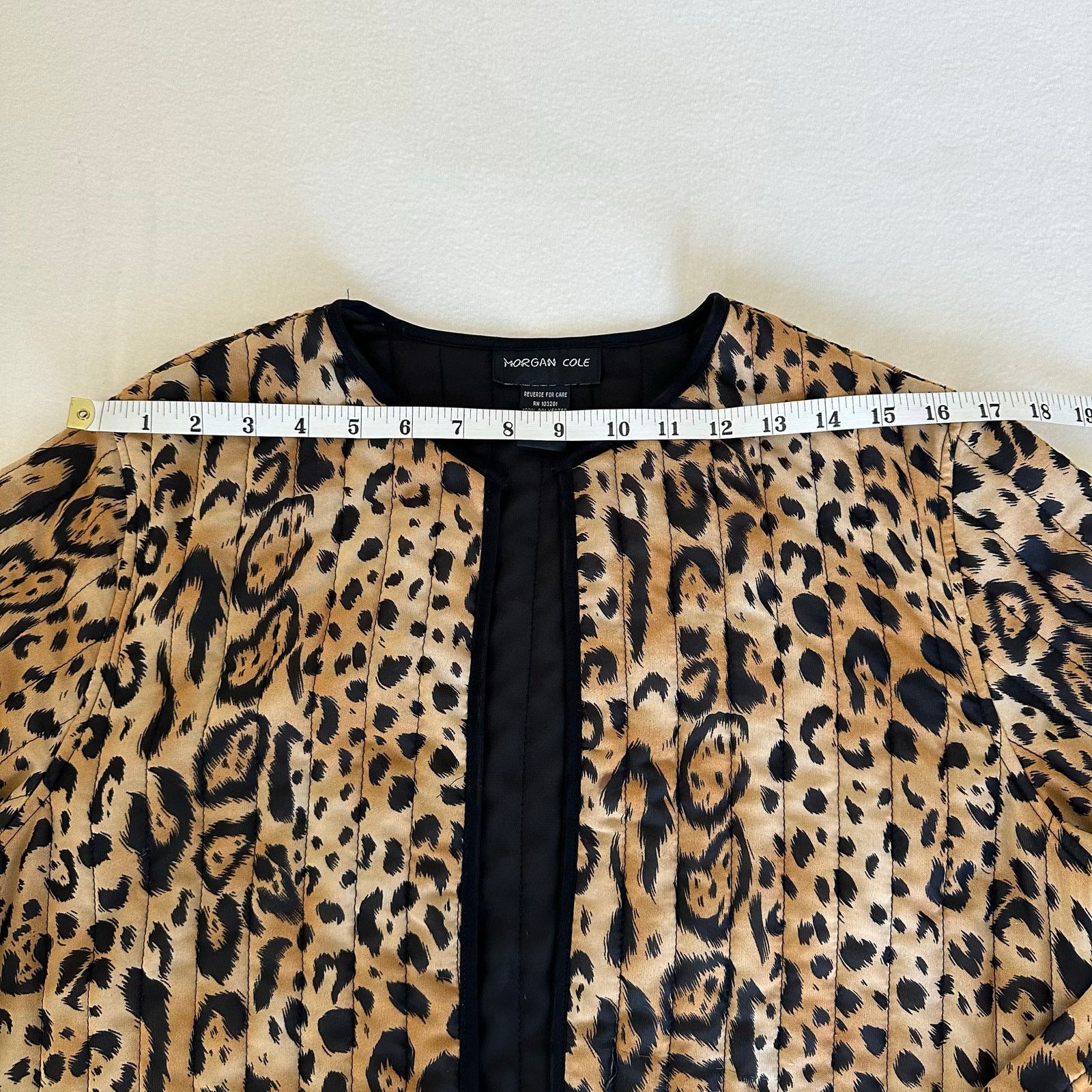 Other Leopard Print Quilted Open Front Blazer Size L Morgan Cole Size L / US 10 / IT 46 - 7 Thumbnail
