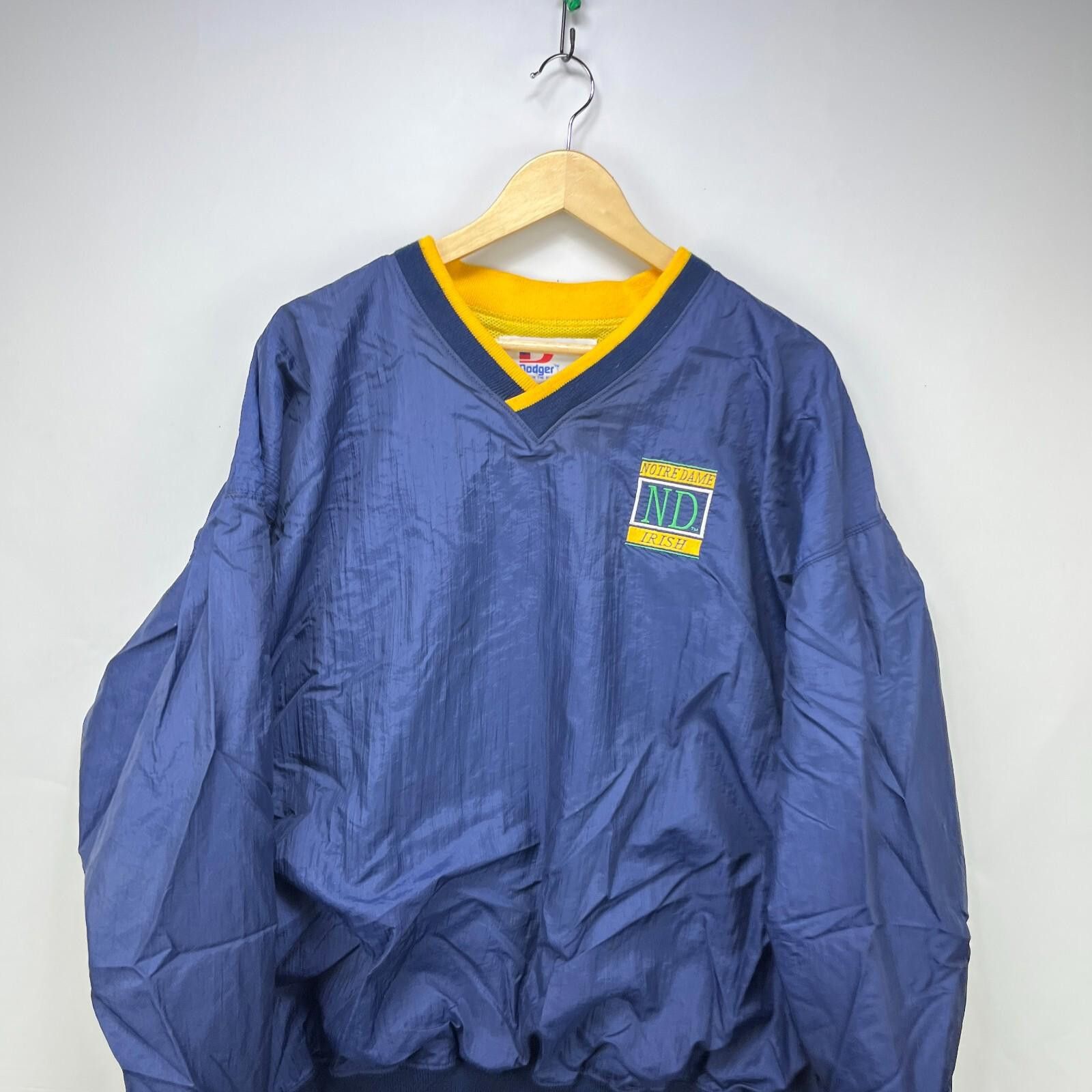 Reebok Vintage 90s Notre Dame Fighting Irish Windbreaker Jacket XL Size ONE SIZE - 2 Thumbnail