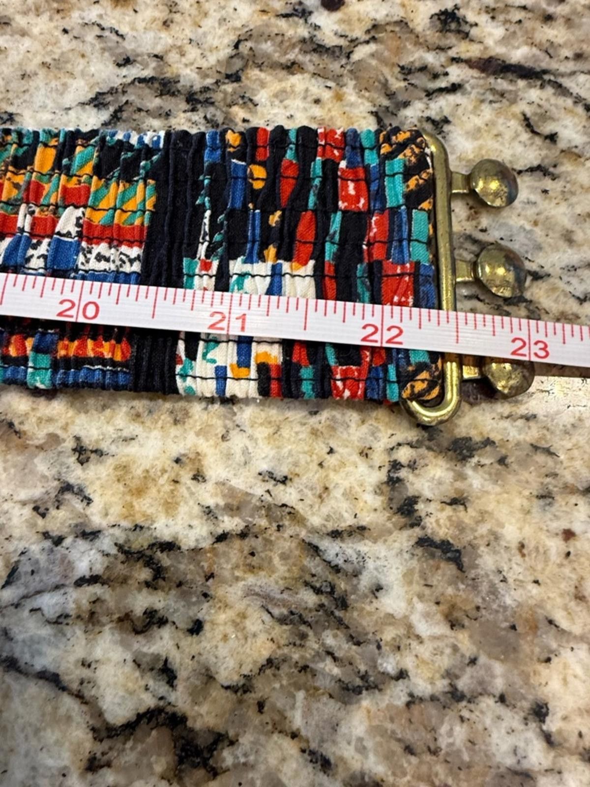 Other Boho multicolored versatile stretch belt gold tone hooks Size ONE SIZE - 7 Thumbnail